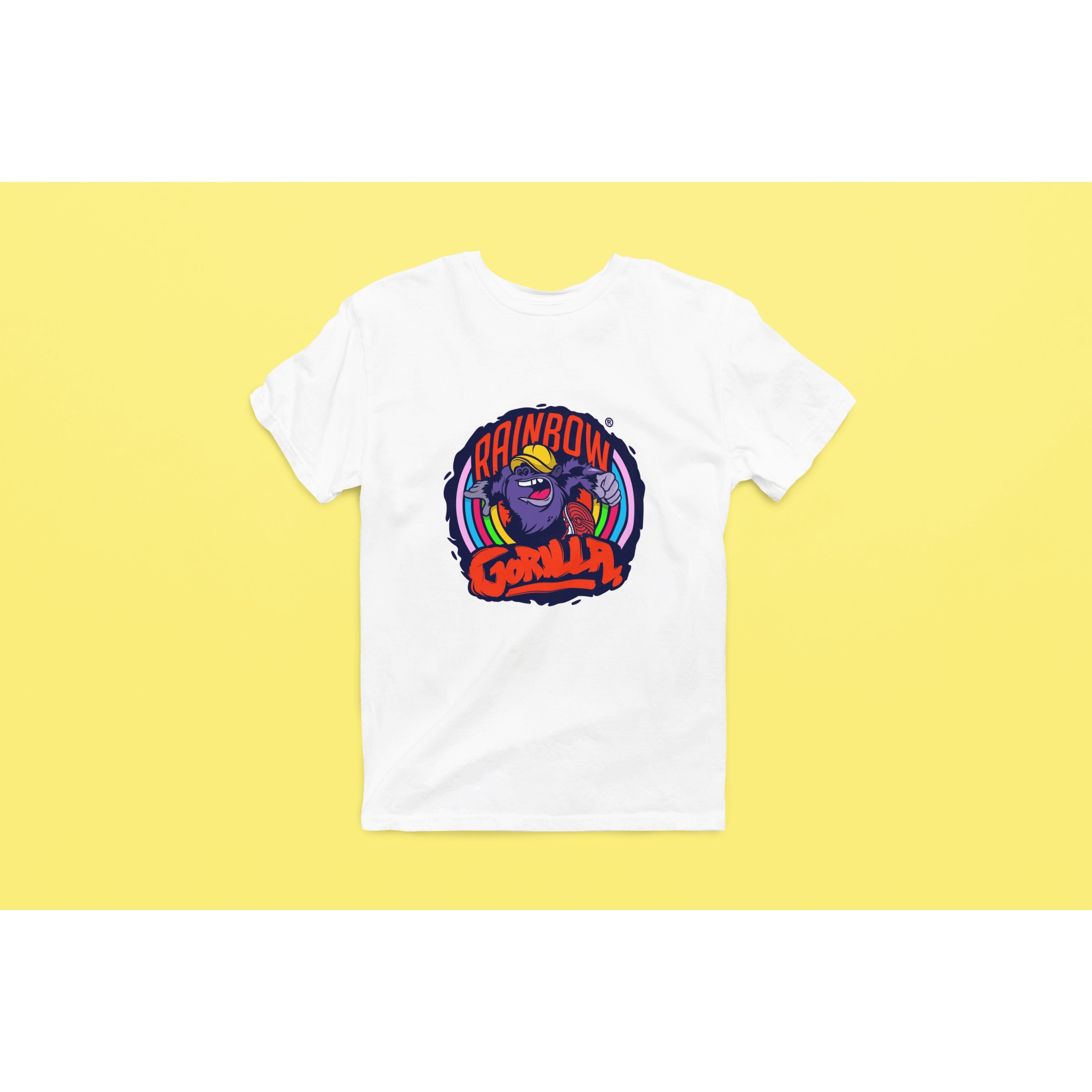 "Rainbow Gorilla ´Orgineel Logo´ Heren T-shirt - Rainbow Gorilla Store"