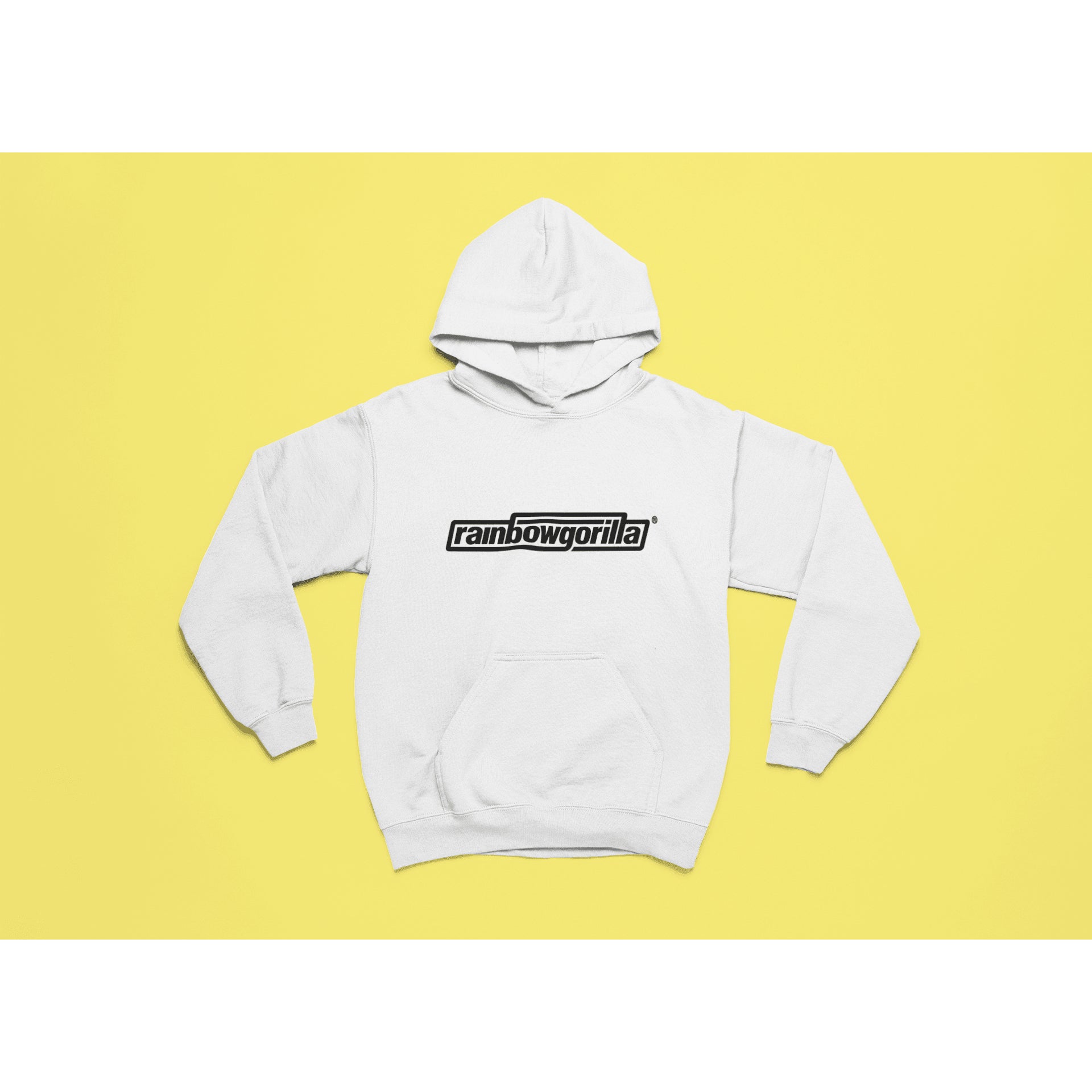 "Rainbow Gorilla 'RG Tekst Zwart' Hoody - Rainbow Gorilla Store"