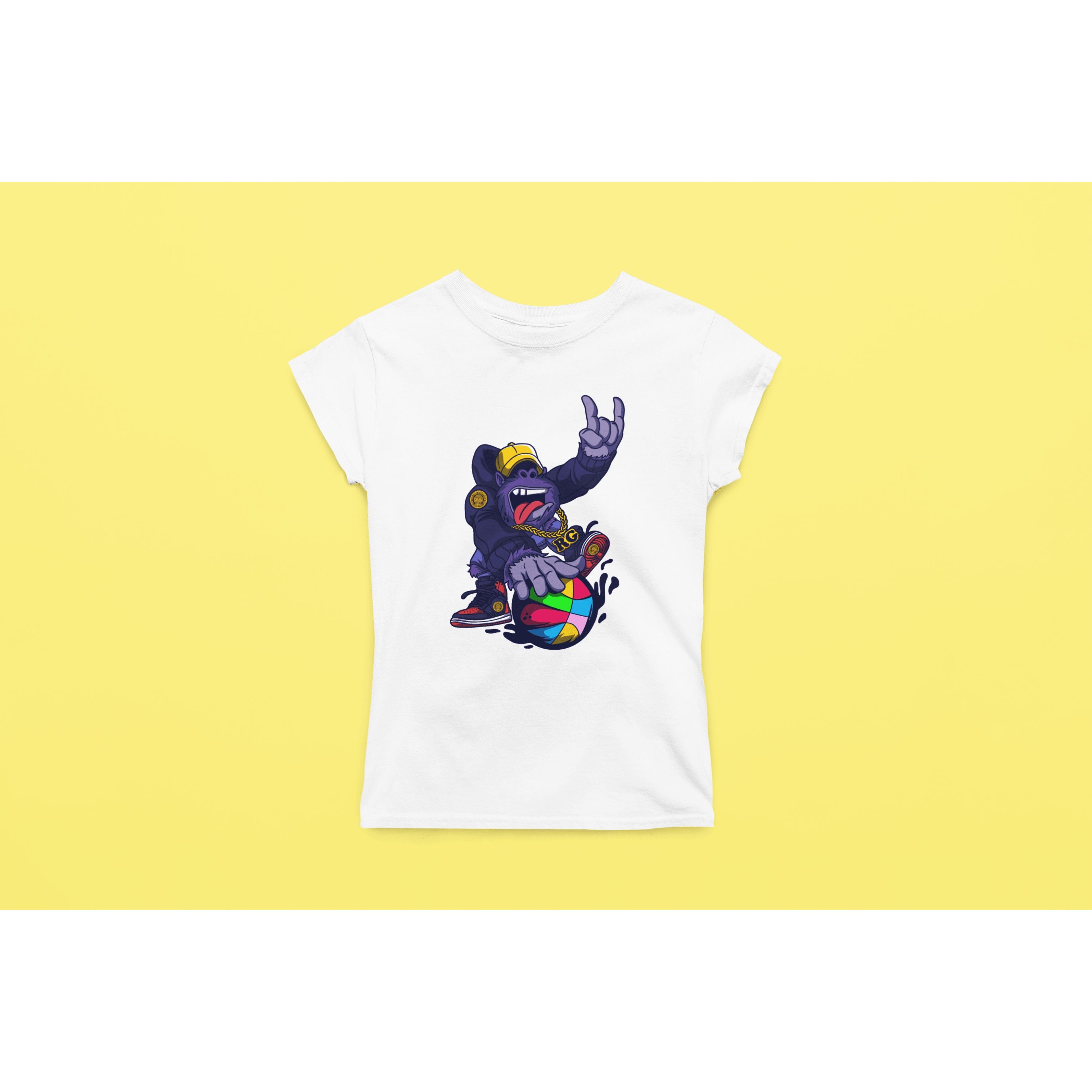 "Rainbow Gorilla ´Baller´ Dames T-shirt - Rainbow Gorilla Store"