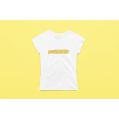 "Rainbow Gorilla ´RG Tekst Goud´ Dames T-shirt - Rainbow Gorilla Store"