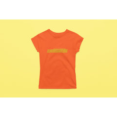 "Rainbow Gorilla ´RG Tekst Goud´ Dames T-shirt - Rainbow Gorilla Store"