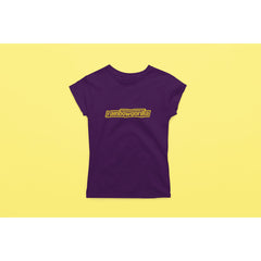 "Rainbow Gorilla ´RG Tekst Goud´ Dames T-shirt - Rainbow Gorilla Store"