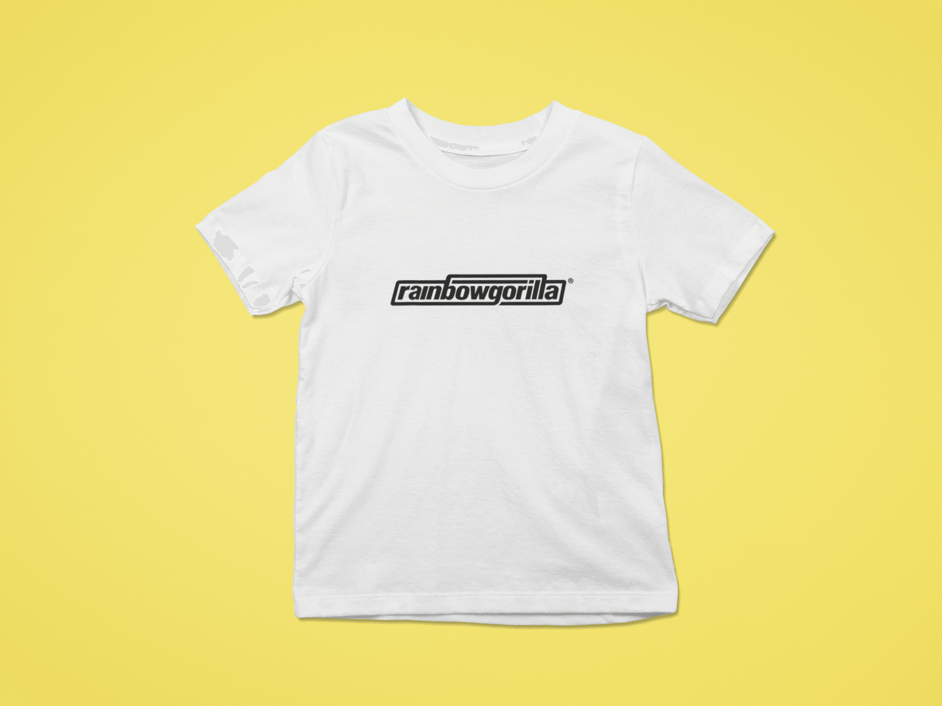 Rainbow Gorilla ´RG Tekst Zwart´ T-shirt Kids - Rainbow Gorilla Store