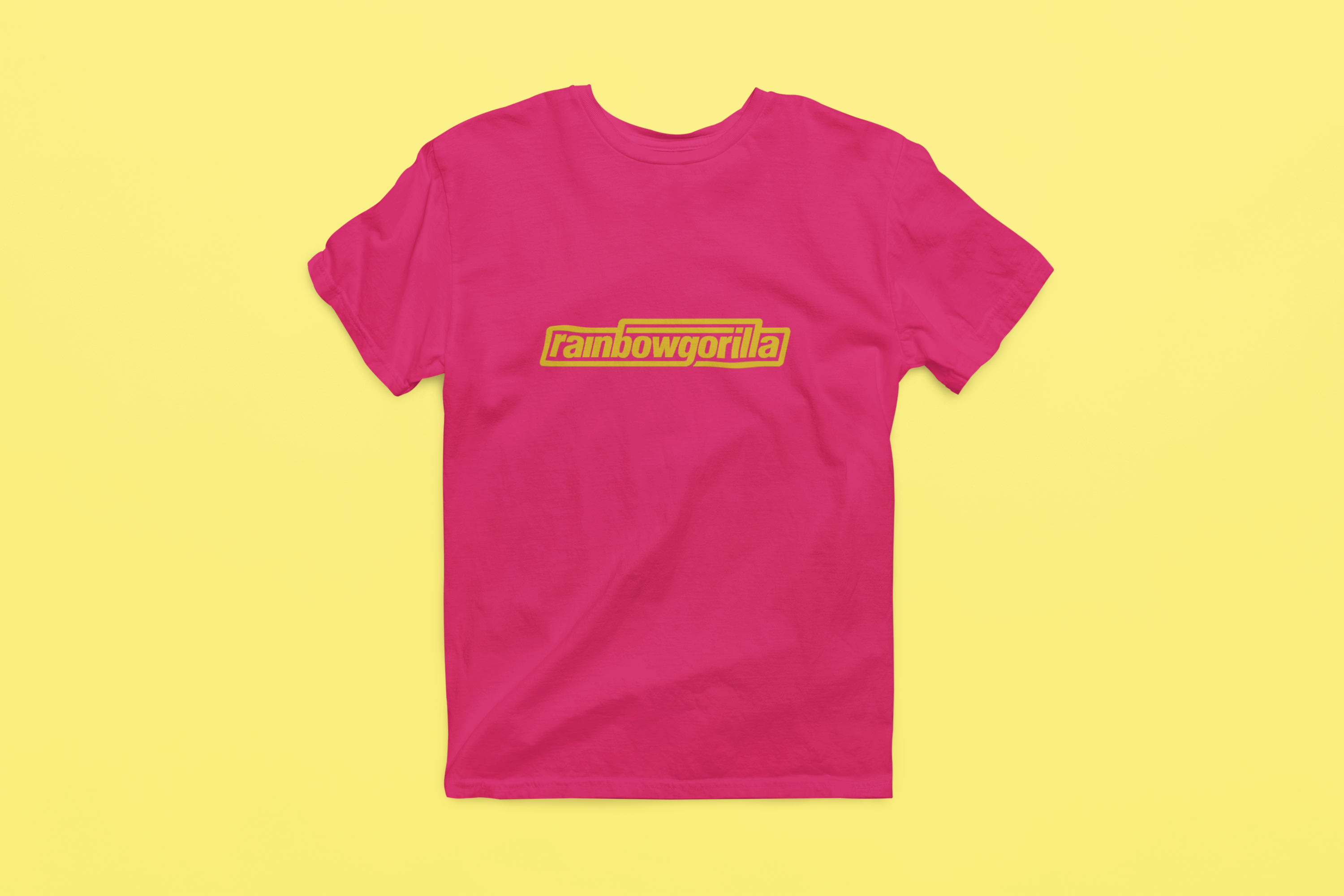 Rainbow Gorilla ´RG Tekst Goud´ Heren T-shirt