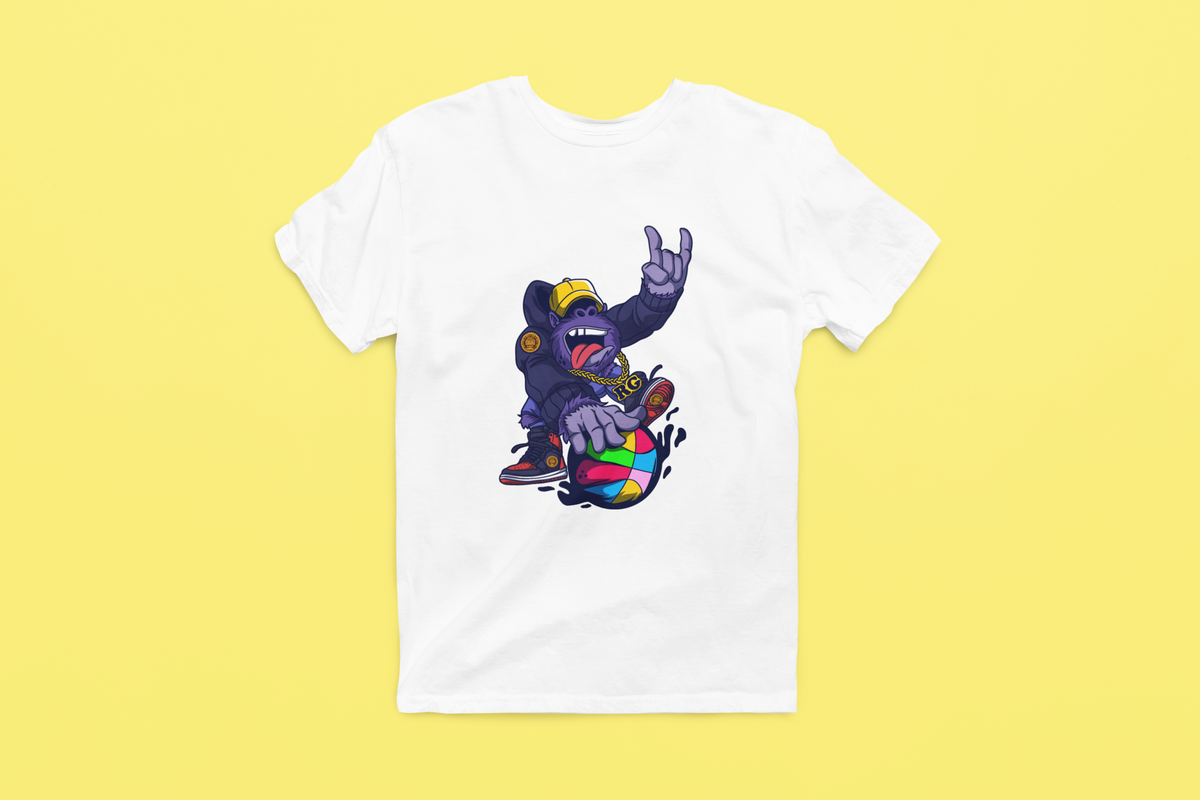 Rainbow Gorilla 'Baller' Heren T-shirt