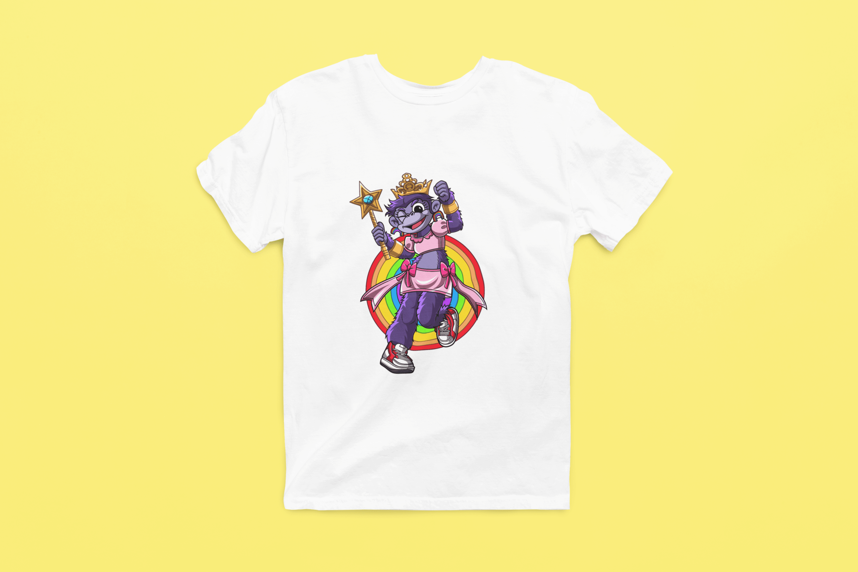 Rainbow Gorilla 'Princess Hope' Heren T-shirt - Rainbow Gorilla Store