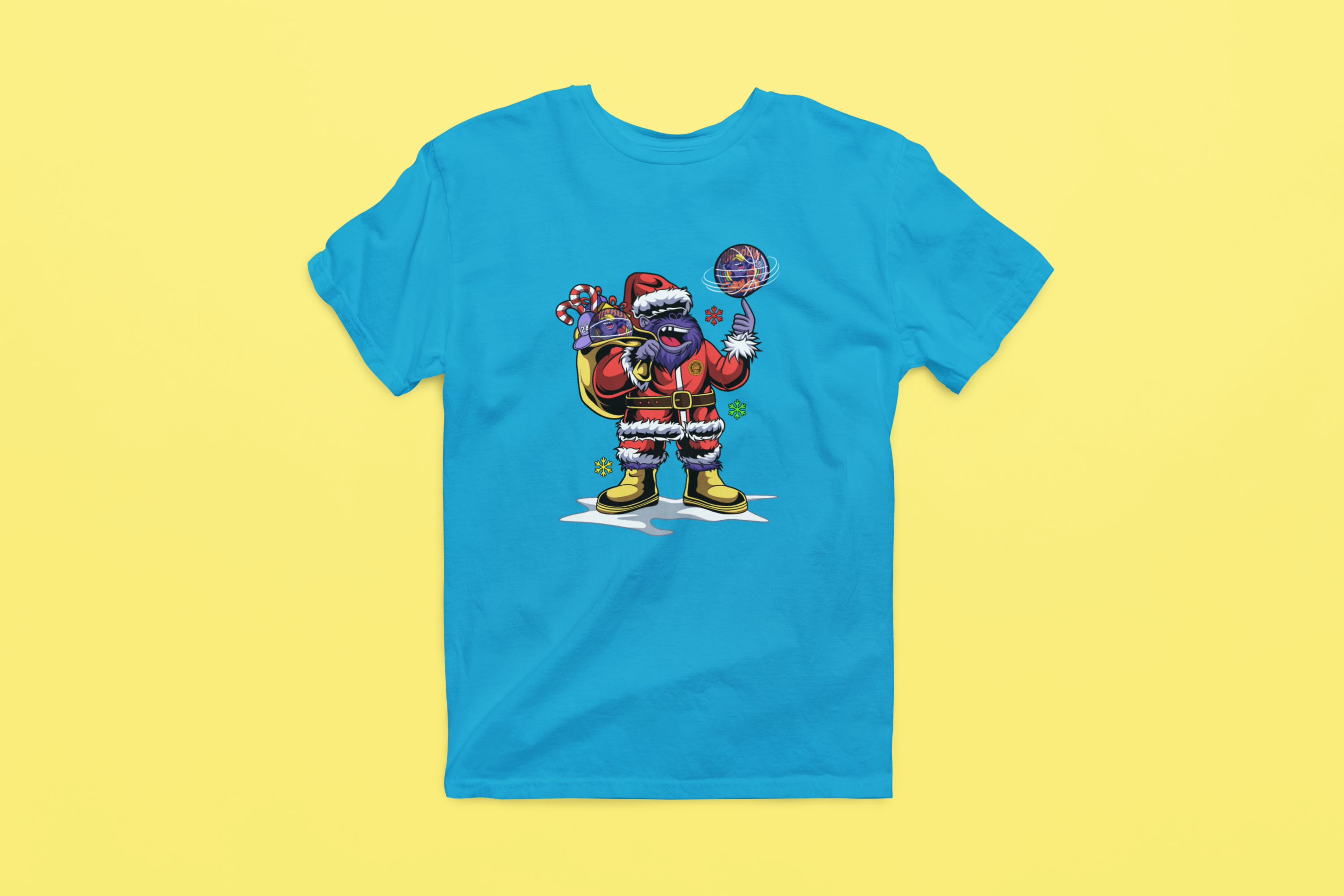 Rainbow Gorilla ´Kerst´ Heren T-shirt