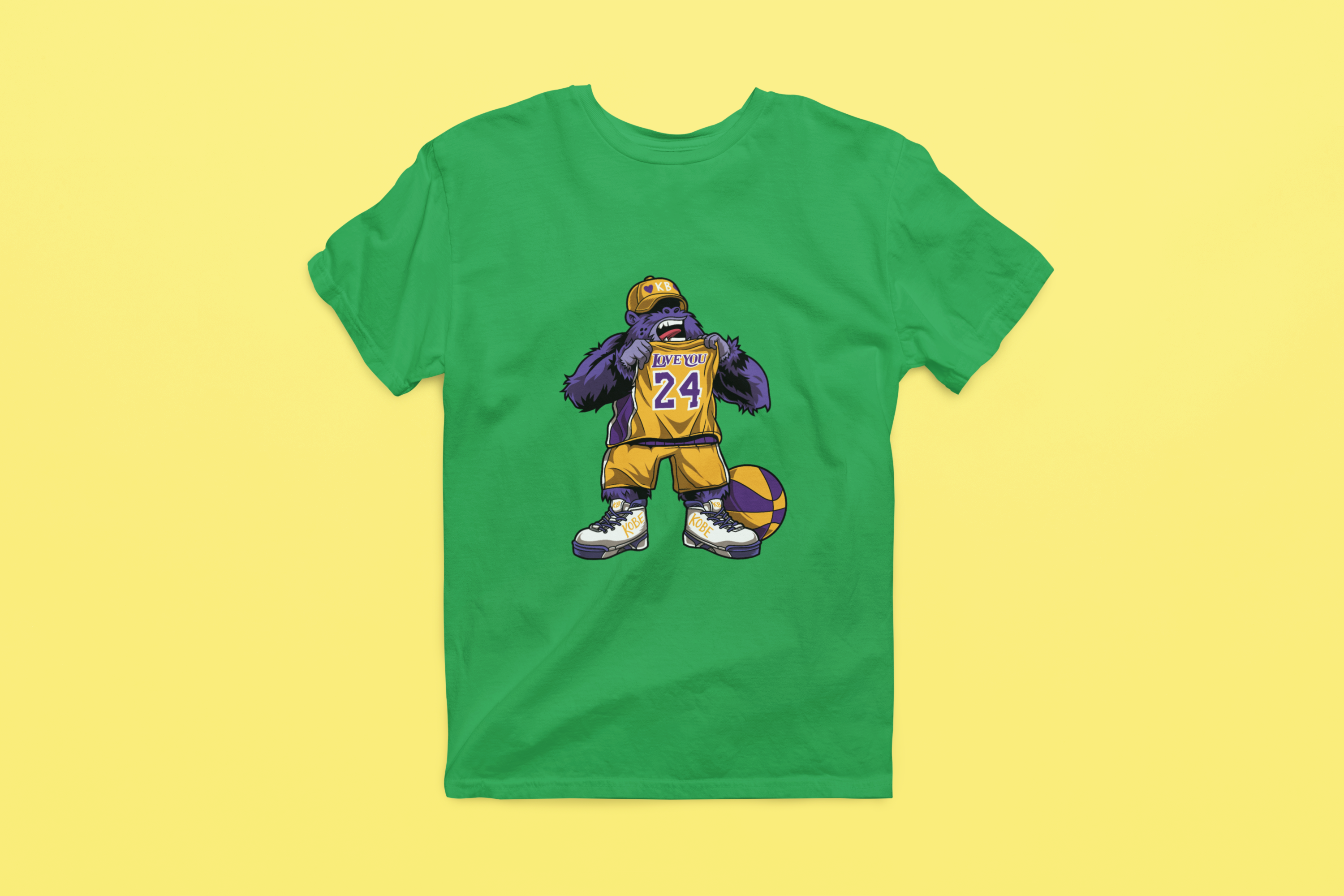 Rainbow Gorilla 'Love you 24' Heren T-shirt