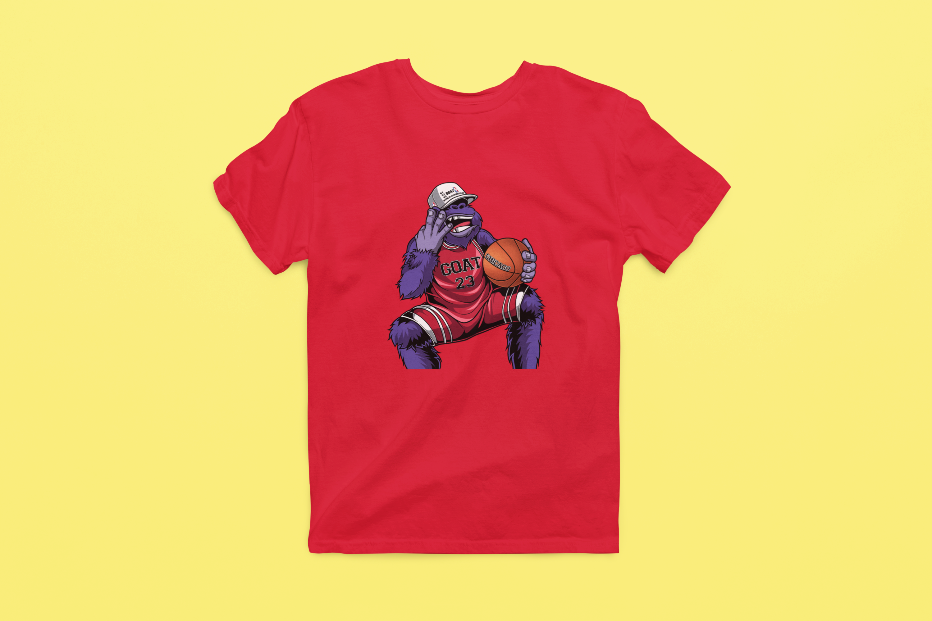 Rainbow Gorilla 'The GOAT' Heren T-shirt