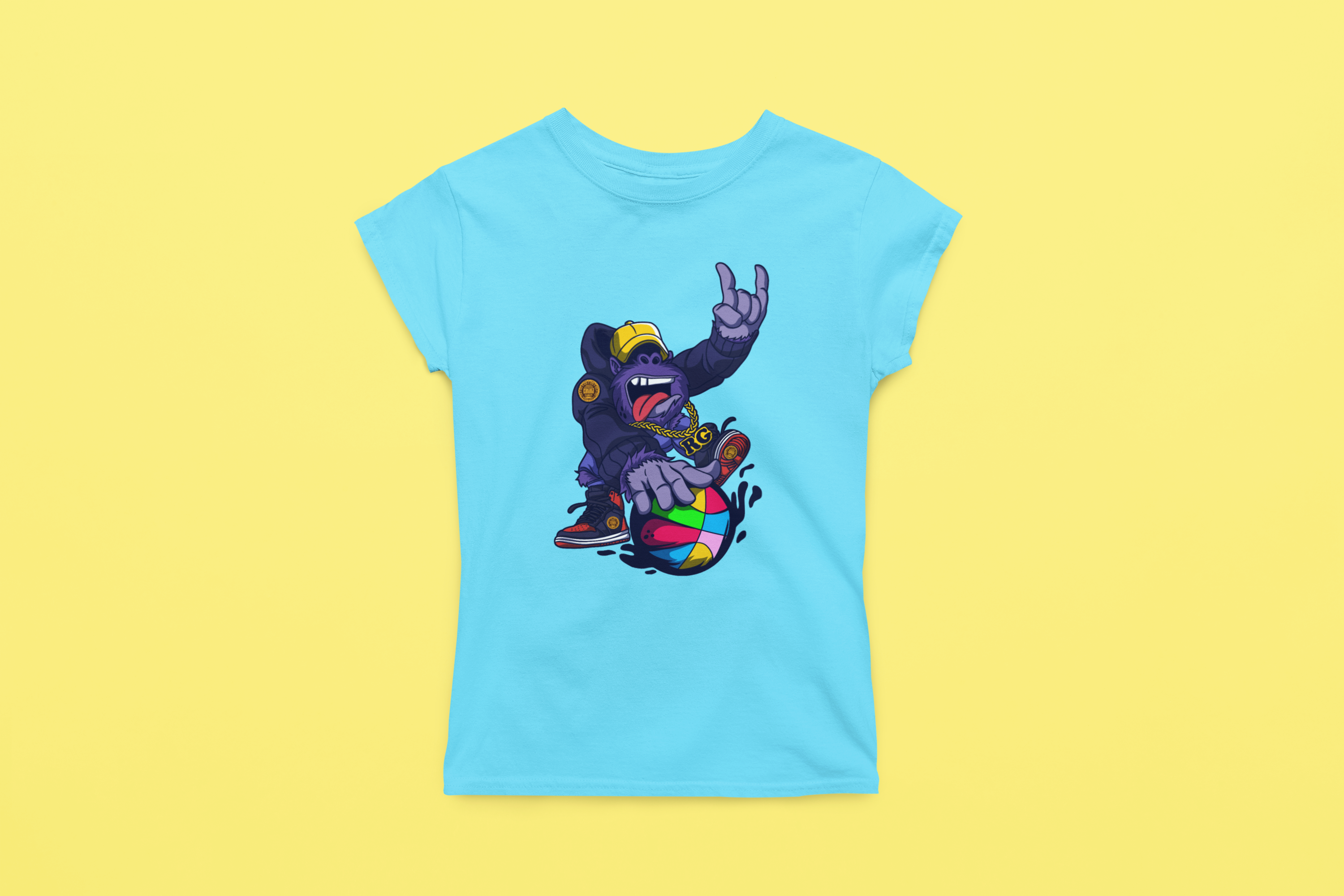Rainbow Gorilla ´Baller´ Dames T-shirt
