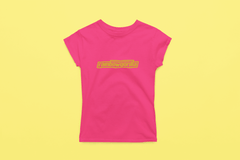 Rainbow Gorilla ´RG Tekst Goud´ Dames T-shirt - Rainbow Gorilla Store