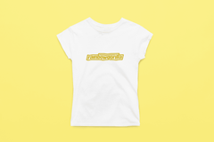 Rainbow Gorilla ´RG Tekst Goud´ Dames T-shirt - Rainbow Gorilla Store