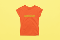 Rainbow Gorilla ´RG Tekst Goud´ Dames T-shirt - Rainbow Gorilla Store