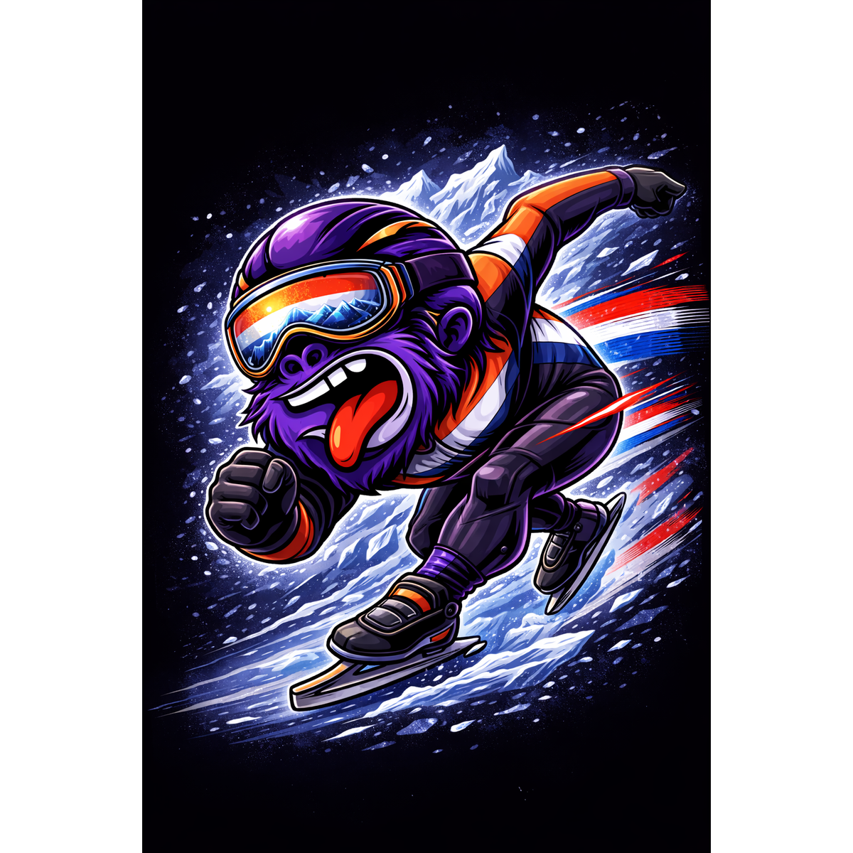 Rainbow Gorilla Winter Games Hoodie Kinderen - Schaatsen NL Edition