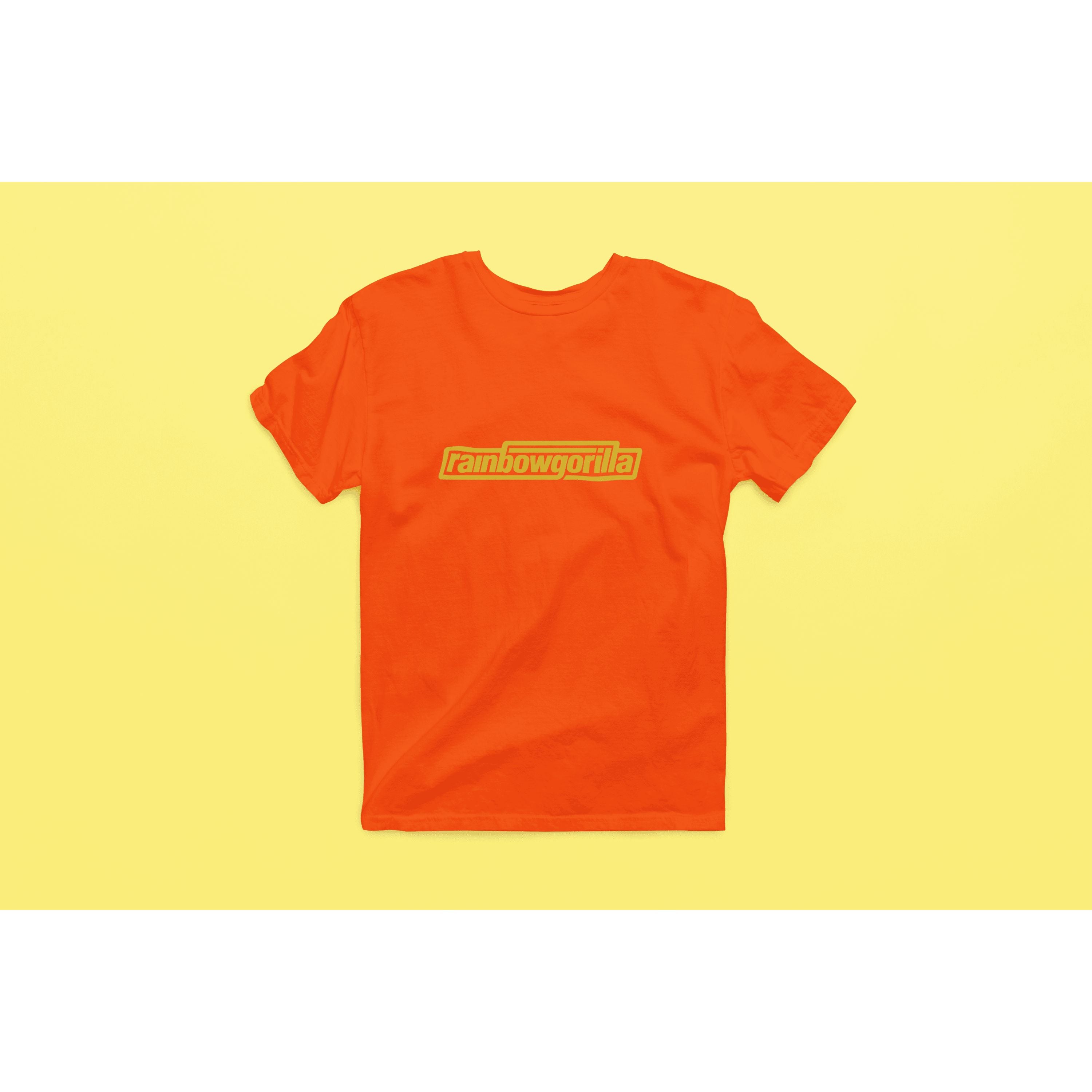 "Rainbow Gorilla ´RG Tekst Goud´ Heren T-shirt - Rainbow Gorilla Store"