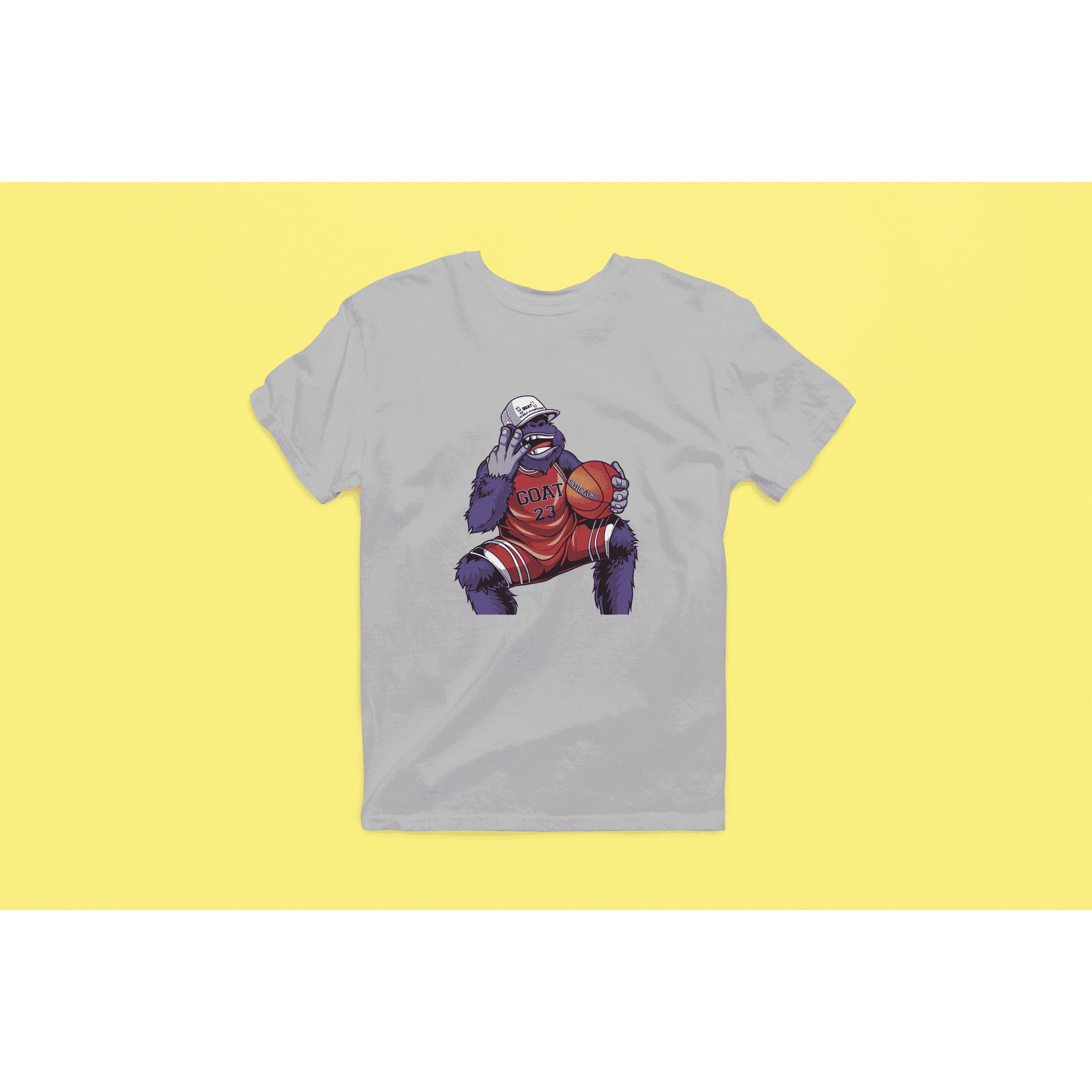 "Rainbow Gorilla 'The GOAT' Heren T-shirt - Rainbow Gorilla Store"