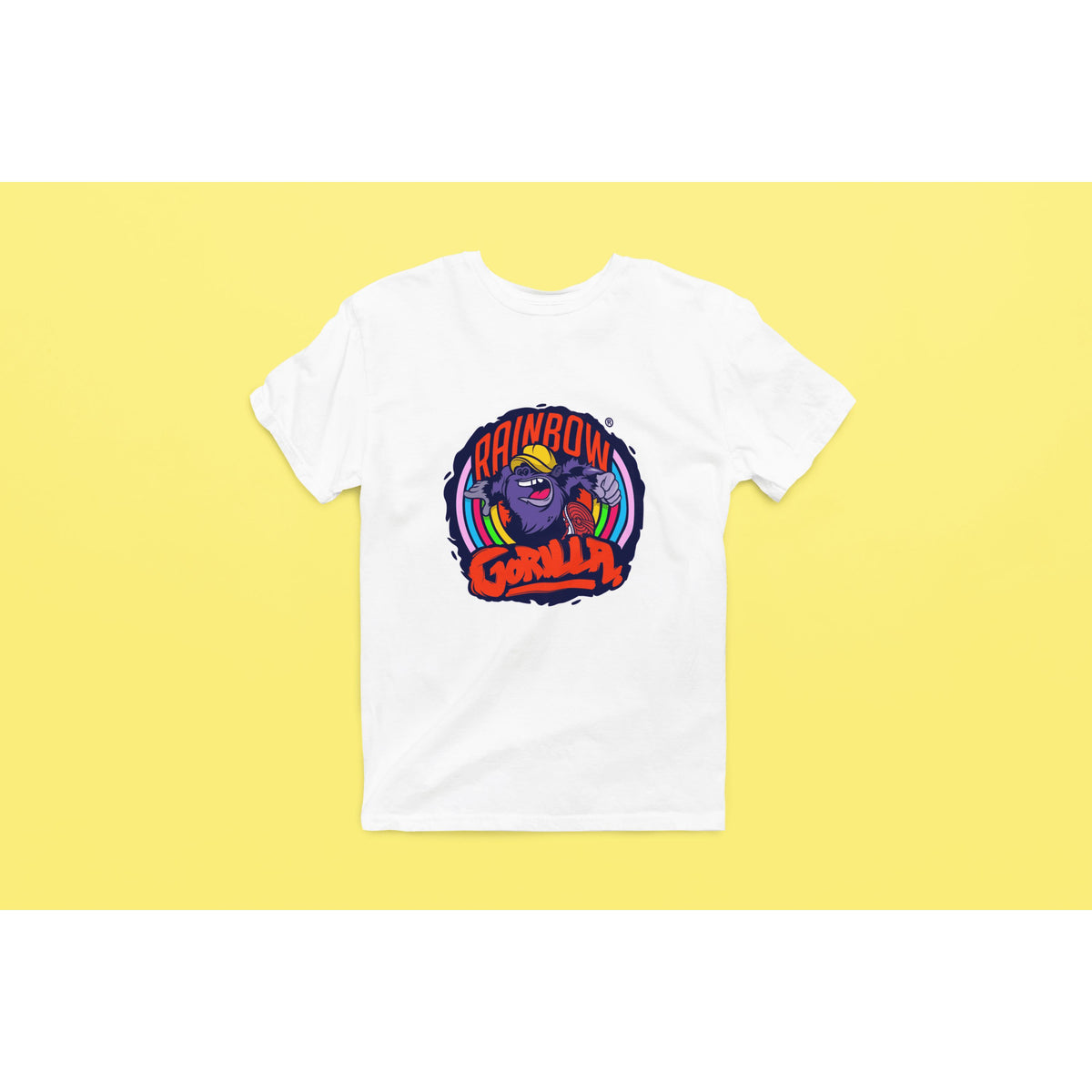 "Rainbow Gorilla ´Orgineel Logo´ Heren T-shirt - Rainbow Gorilla Store"