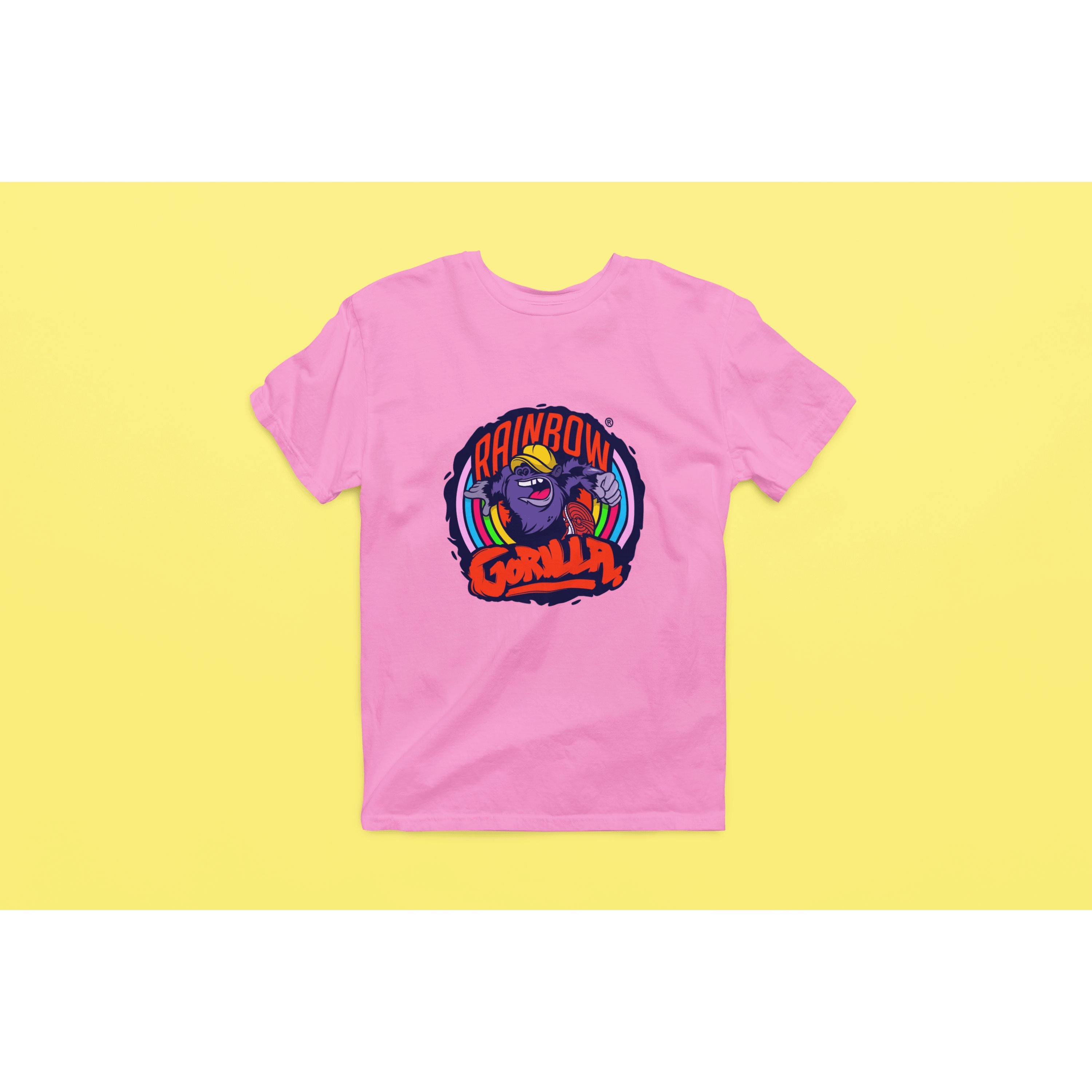 "Rainbow Gorilla ´Orgineel Logo´ Heren T-shirt - Rainbow Gorilla Store"