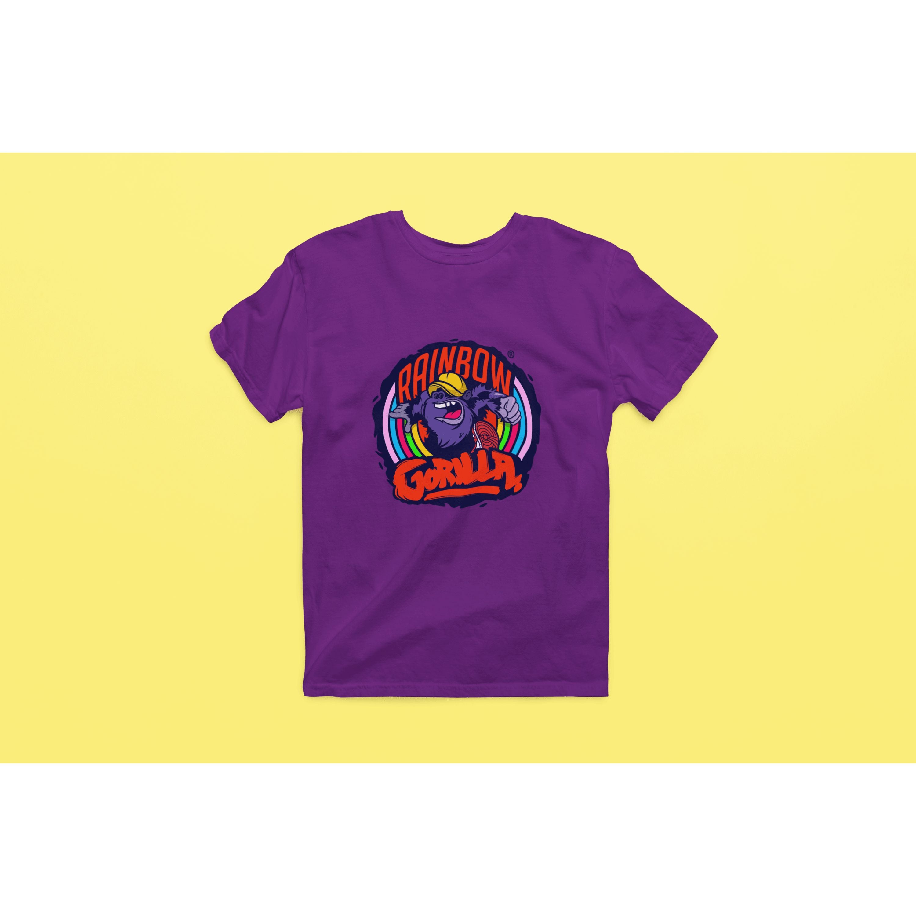 "Rainbow Gorilla ´Orgineel Logo´ Heren T-shirt - Rainbow Gorilla Store"
