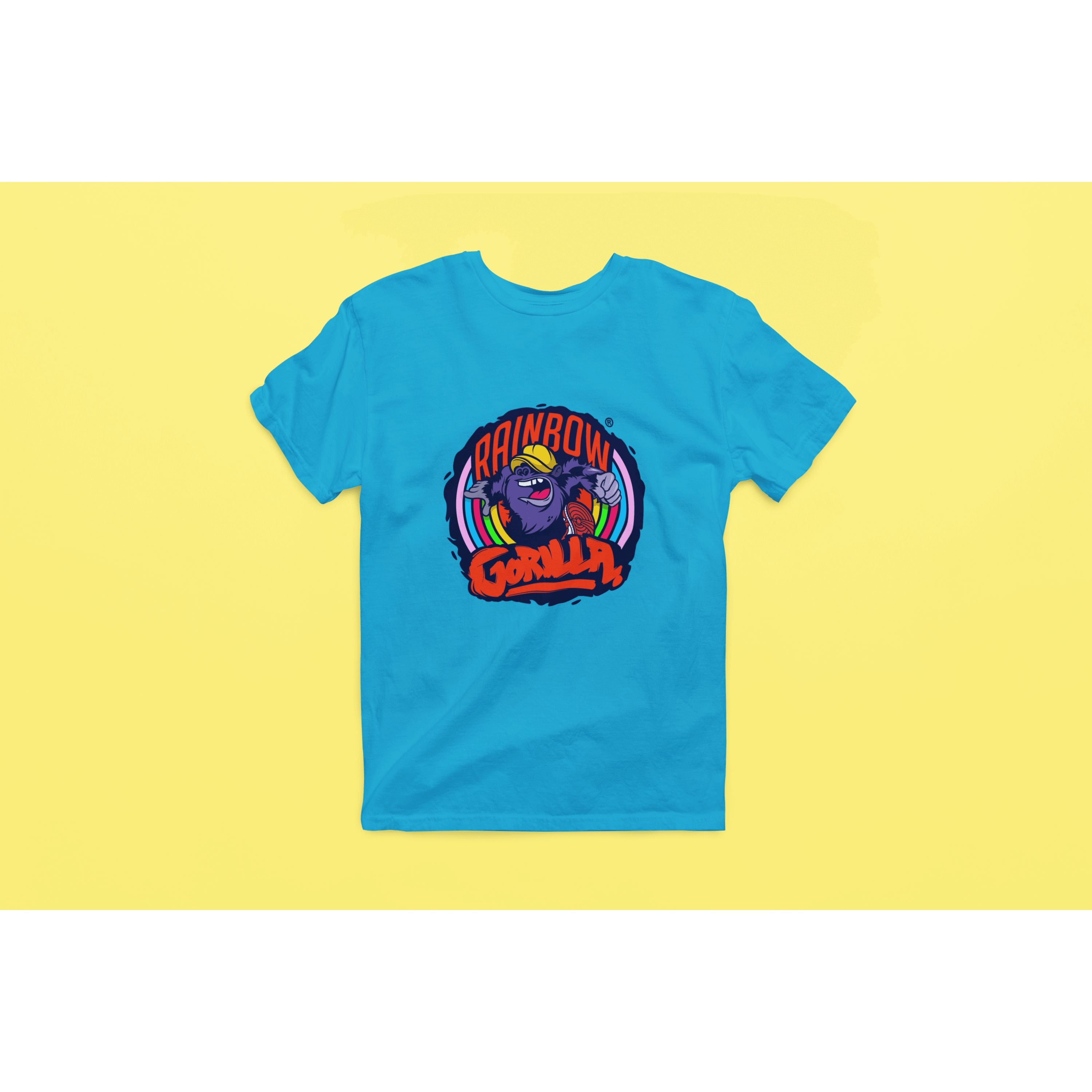 "Rainbow Gorilla ´Orgineel Logo´ Heren T-shirt - Rainbow Gorilla Store"
