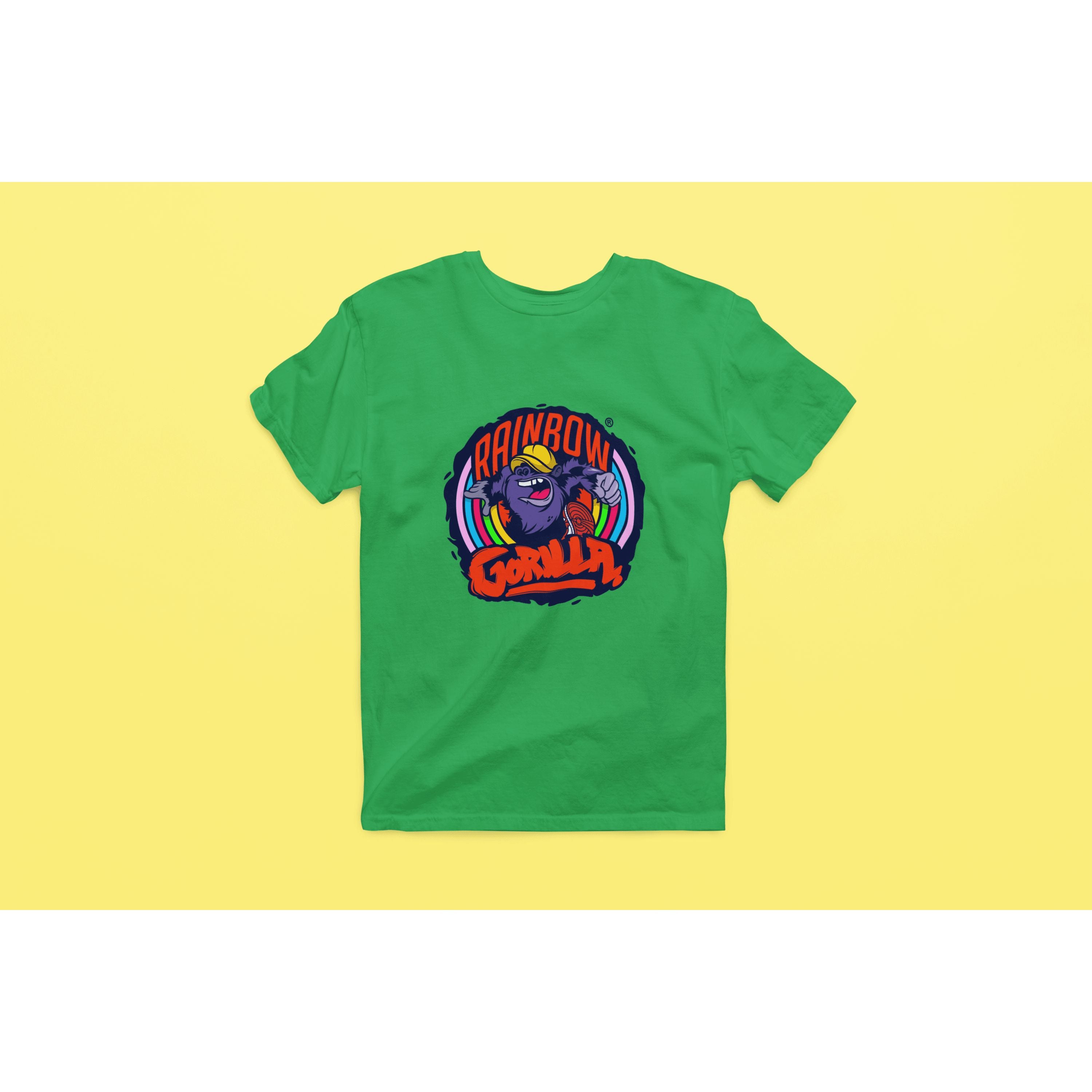"Rainbow Gorilla ´Orgineel Logo´ Heren T-shirt - Rainbow Gorilla Store"
