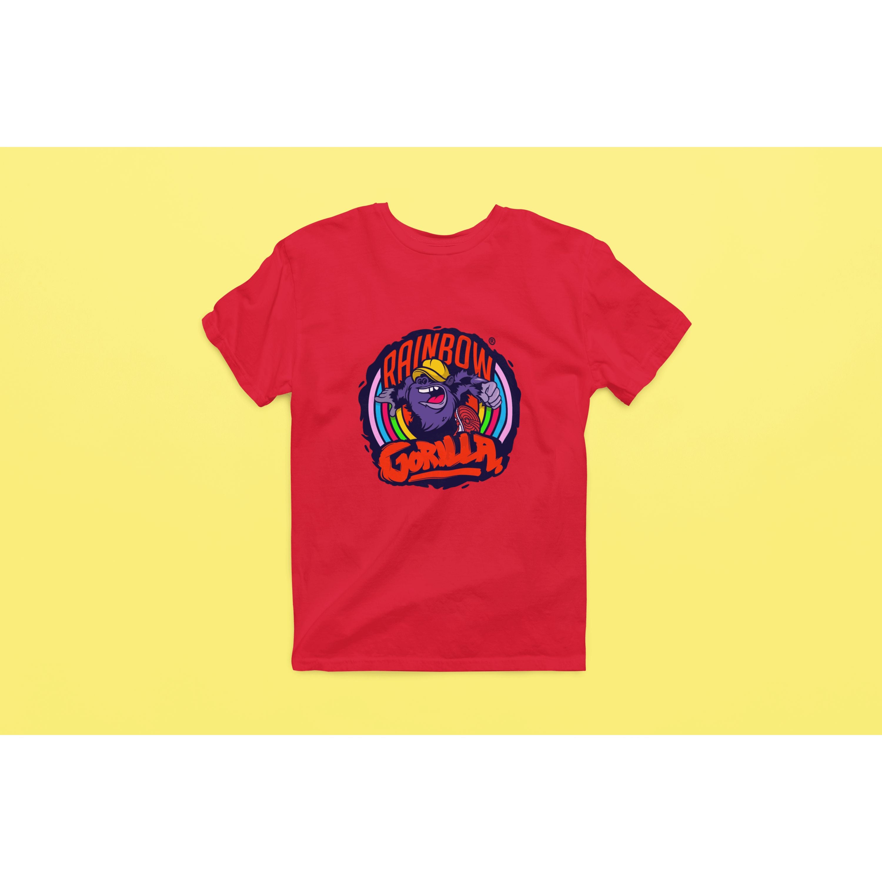 "Rainbow Gorilla ´Orgineel Logo´ Heren T-shirt - Rainbow Gorilla Store"