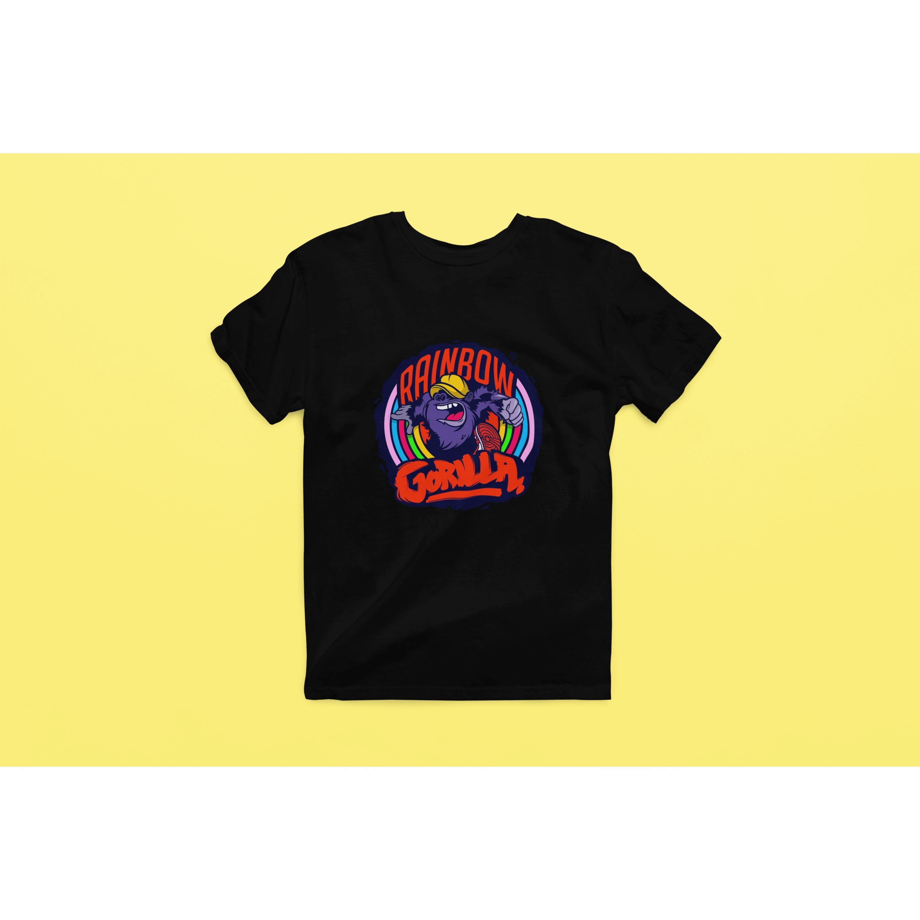 "Rainbow Gorilla ´Orgineel Logo´ Heren T-shirt - Rainbow Gorilla Store"