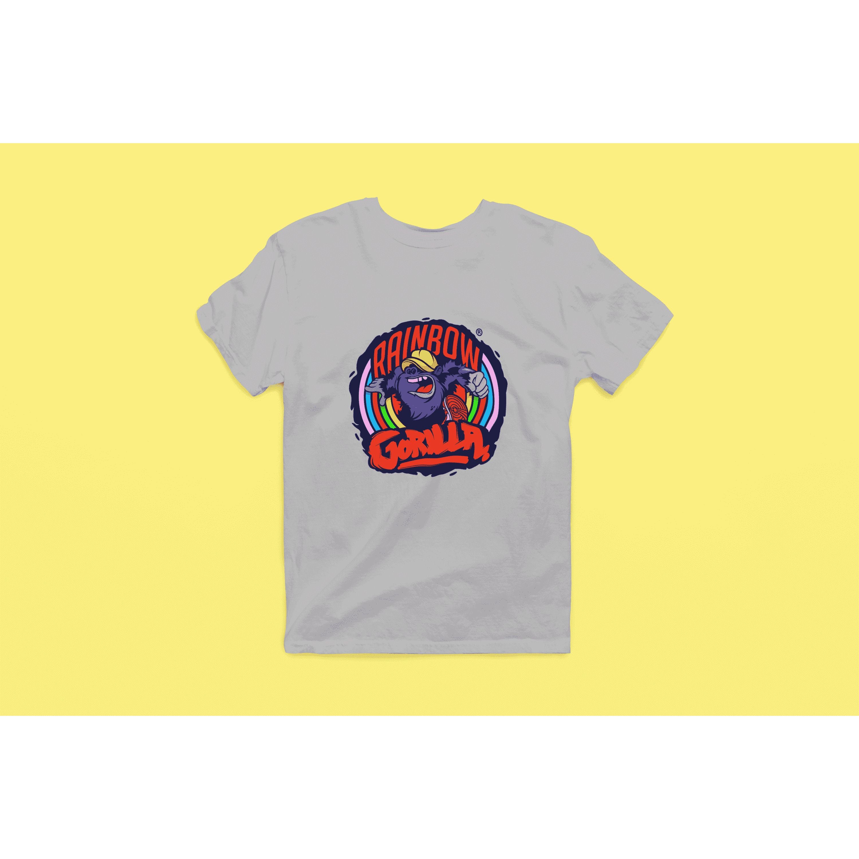 "Rainbow Gorilla ´Orgineel Logo´ Heren T-shirt - Rainbow Gorilla Store"