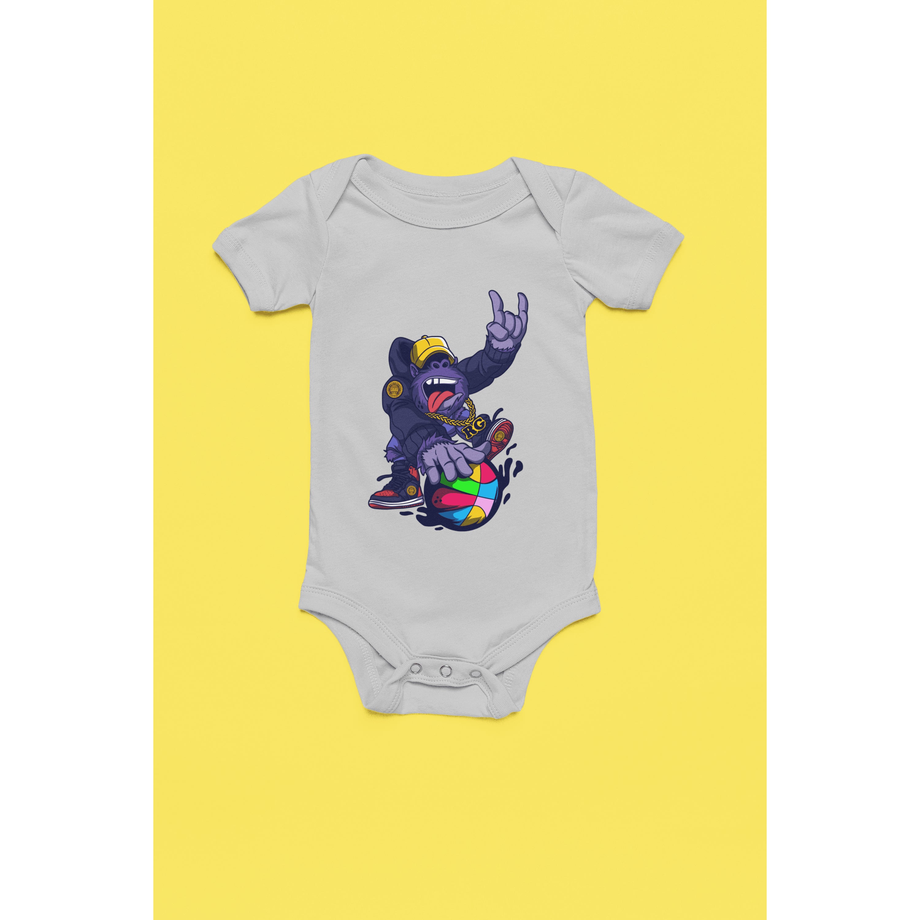 "Rainbow Gorilla ´Baller´ Romper - Rainbow Gorilla Store"