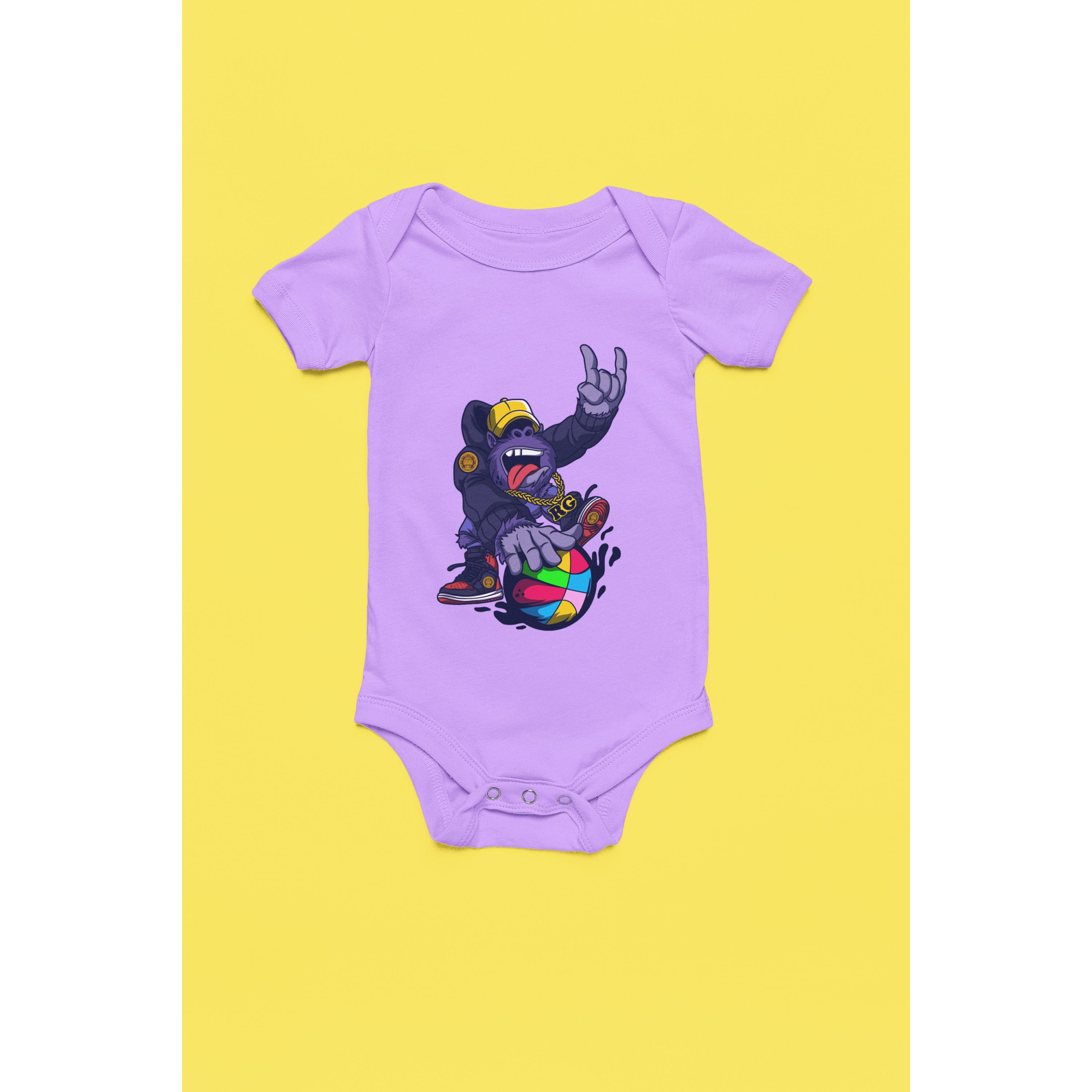"Rainbow Gorilla ´Baller´ Romper - Rainbow Gorilla Store"