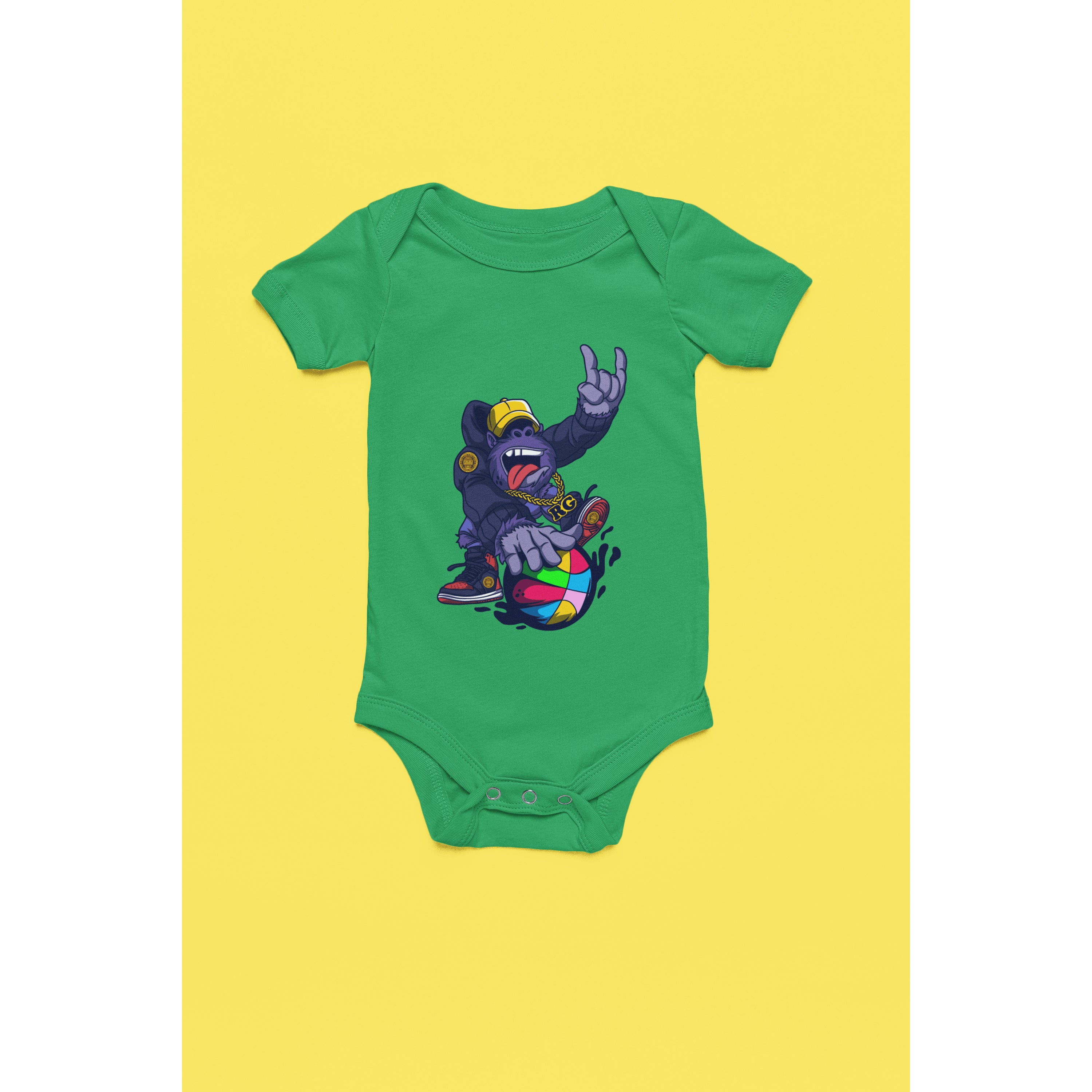 "Rainbow Gorilla ´Baller´ Romper - Rainbow Gorilla Store"