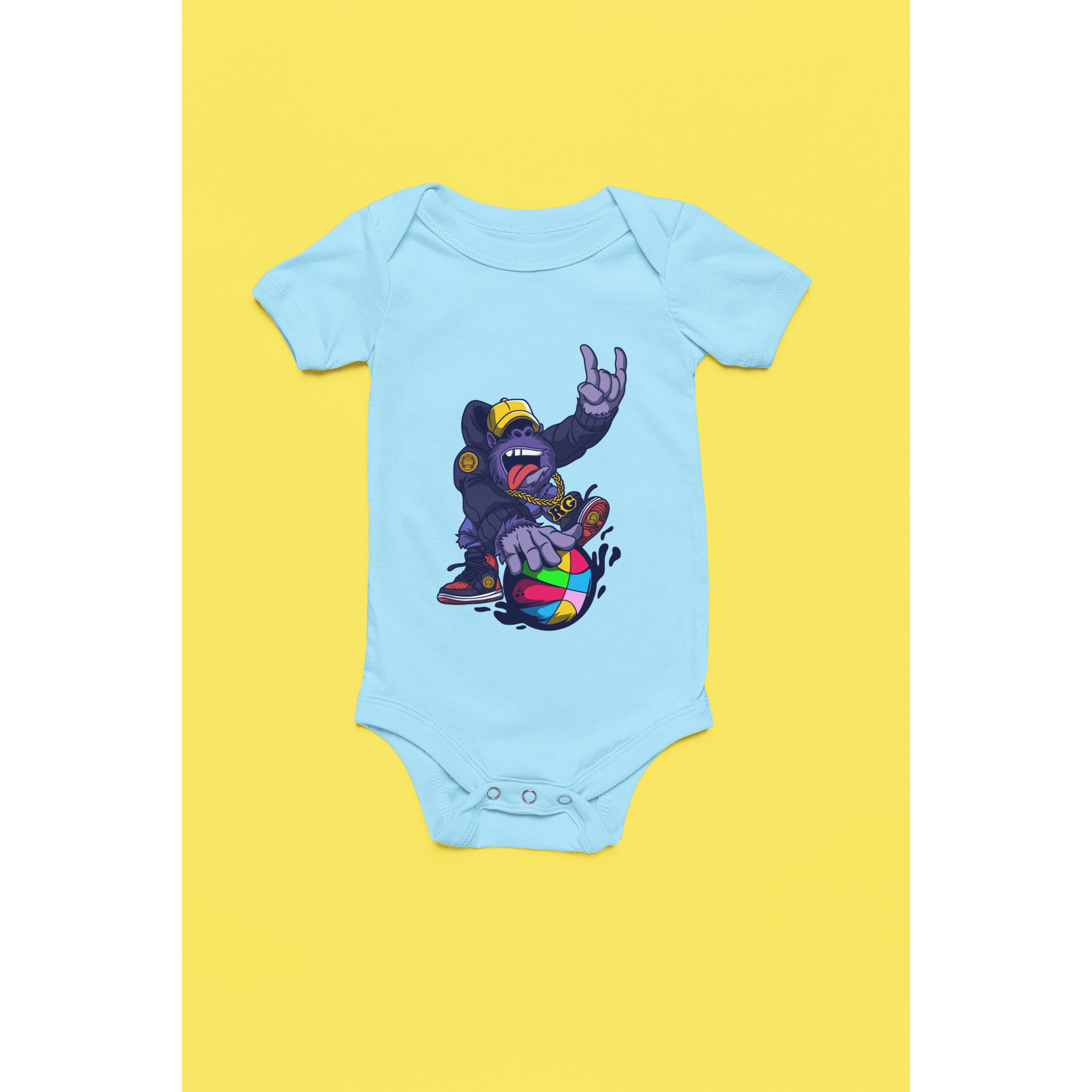 "Rainbow Gorilla ´Baller´ Romper - Rainbow Gorilla Store"