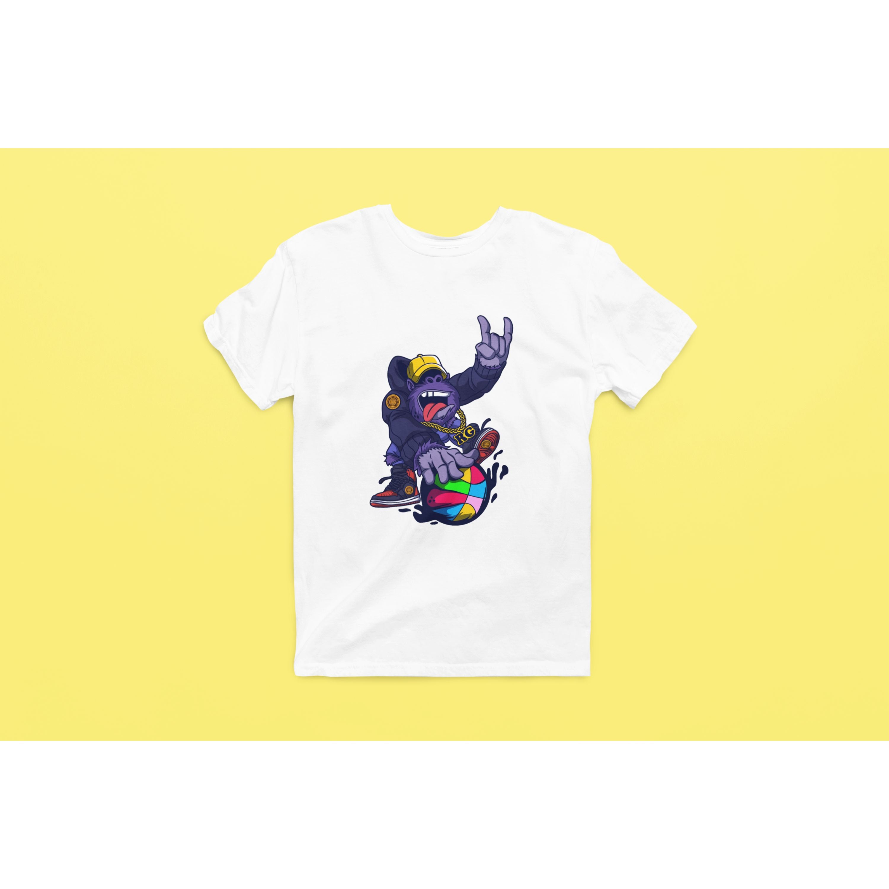 "Rainbow Gorilla 'Baller' Heren T-shirt - Rainbow Gorilla Store"
