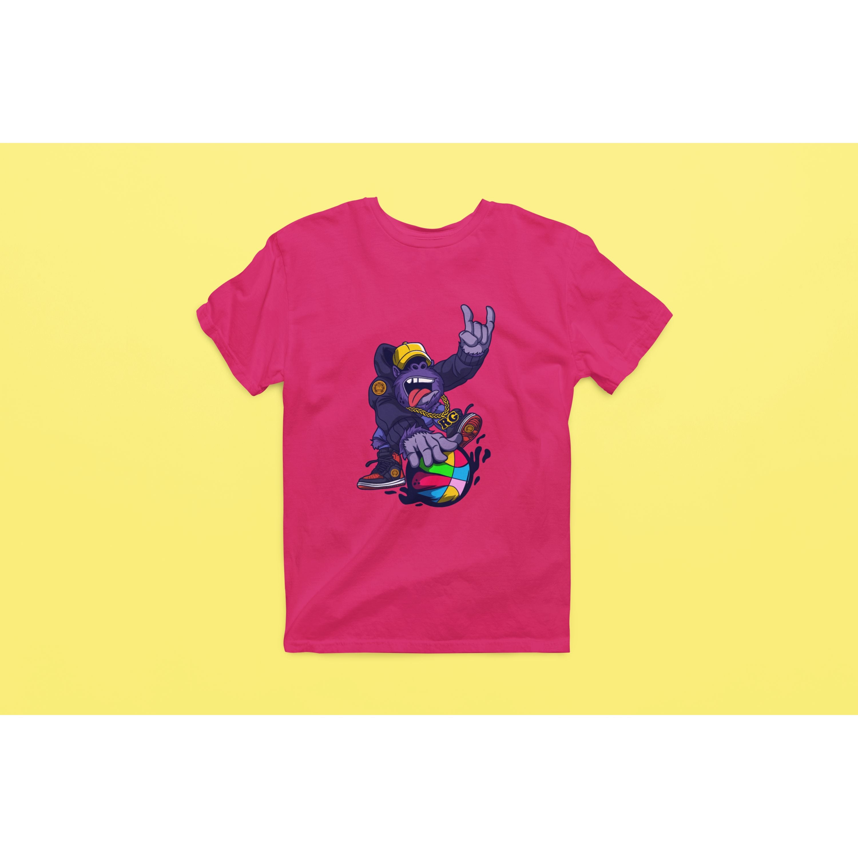 "Rainbow Gorilla 'Baller' Heren T-shirt - Rainbow Gorilla Store"