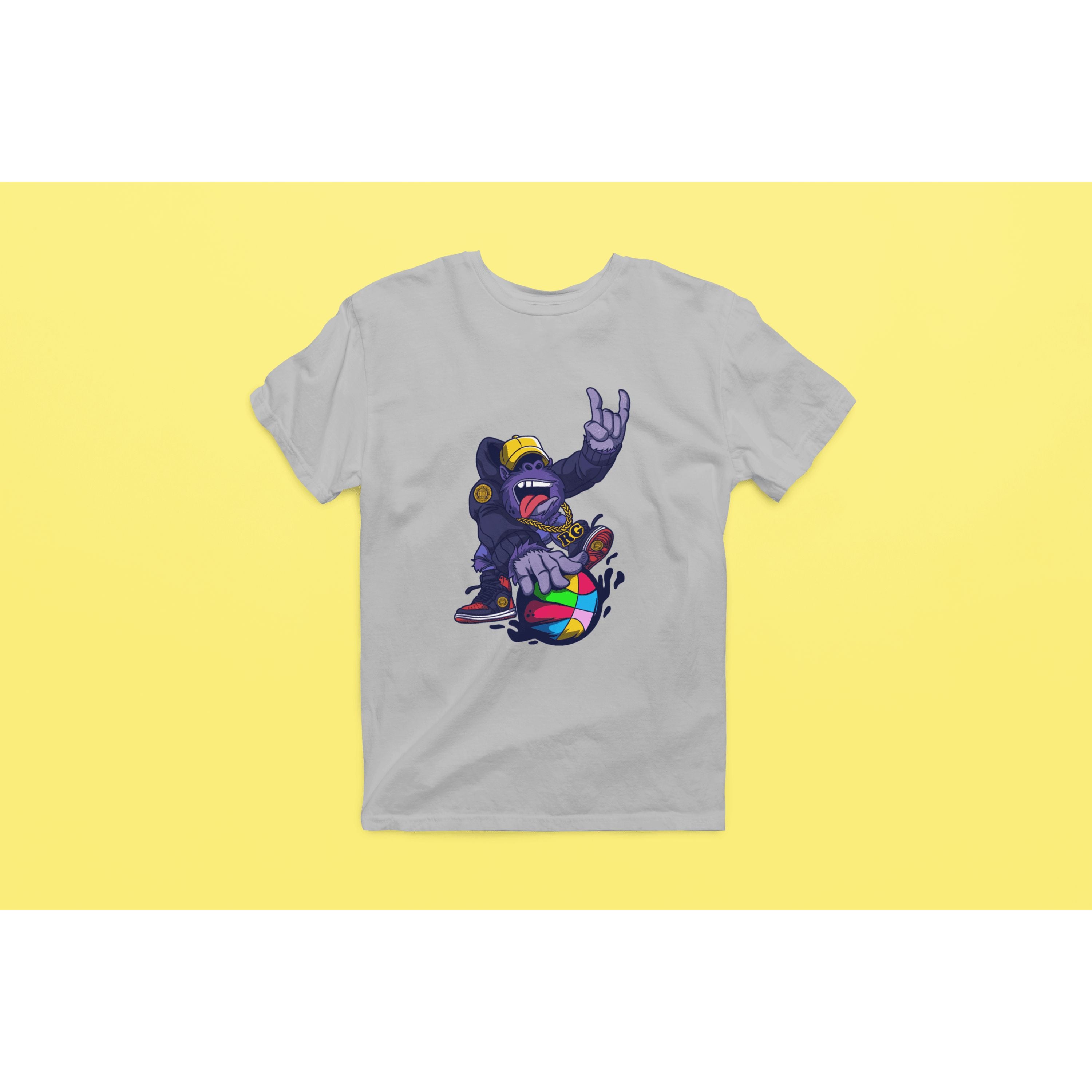 "Rainbow Gorilla 'Baller' Heren T-shirt - Rainbow Gorilla Store"