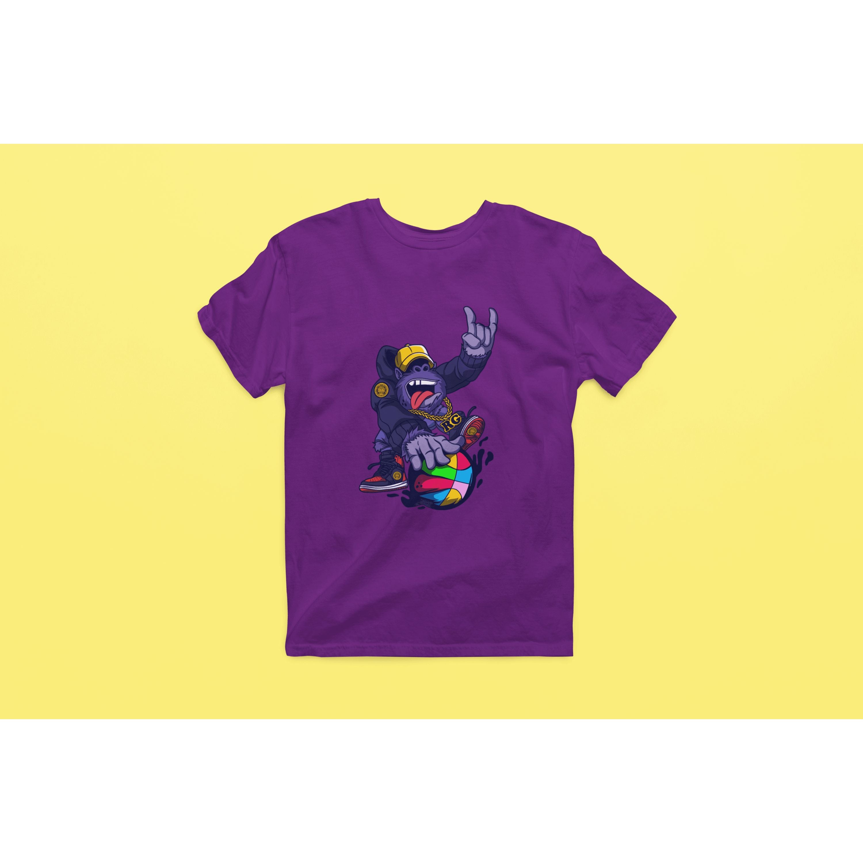 "Rainbow Gorilla 'Baller' Heren T-shirt - Rainbow Gorilla Store"