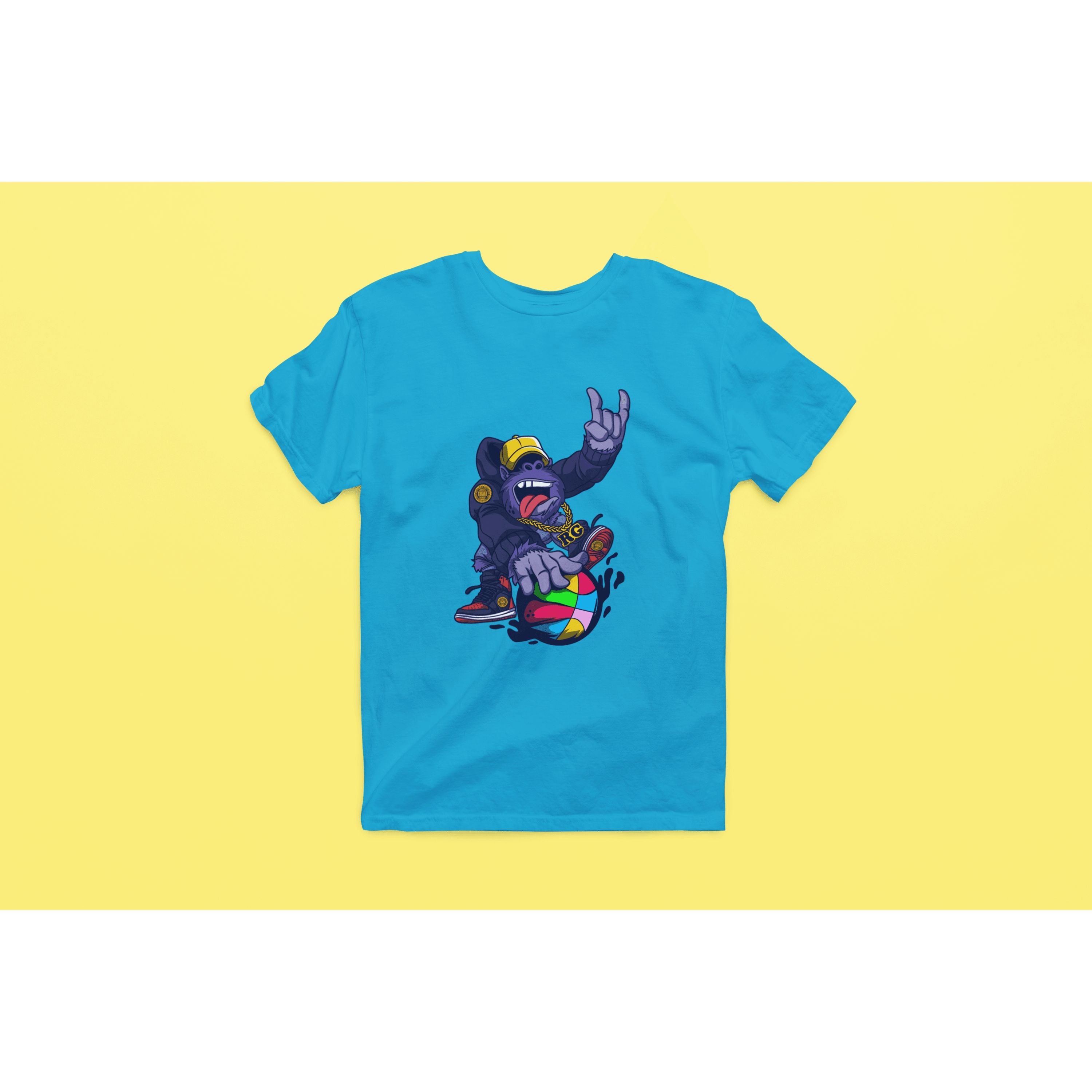 "Rainbow Gorilla 'Baller' Heren T-shirt - Rainbow Gorilla Store"