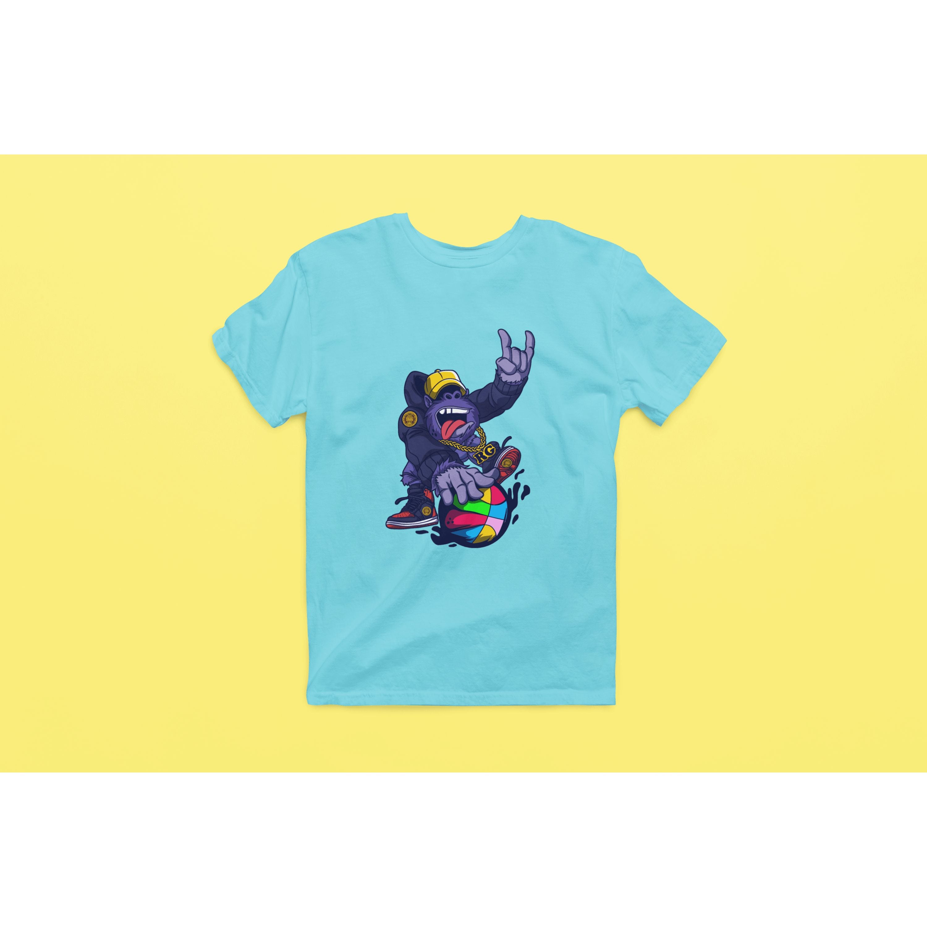 "Rainbow Gorilla 'Baller' Heren T-shirt - Rainbow Gorilla Store"