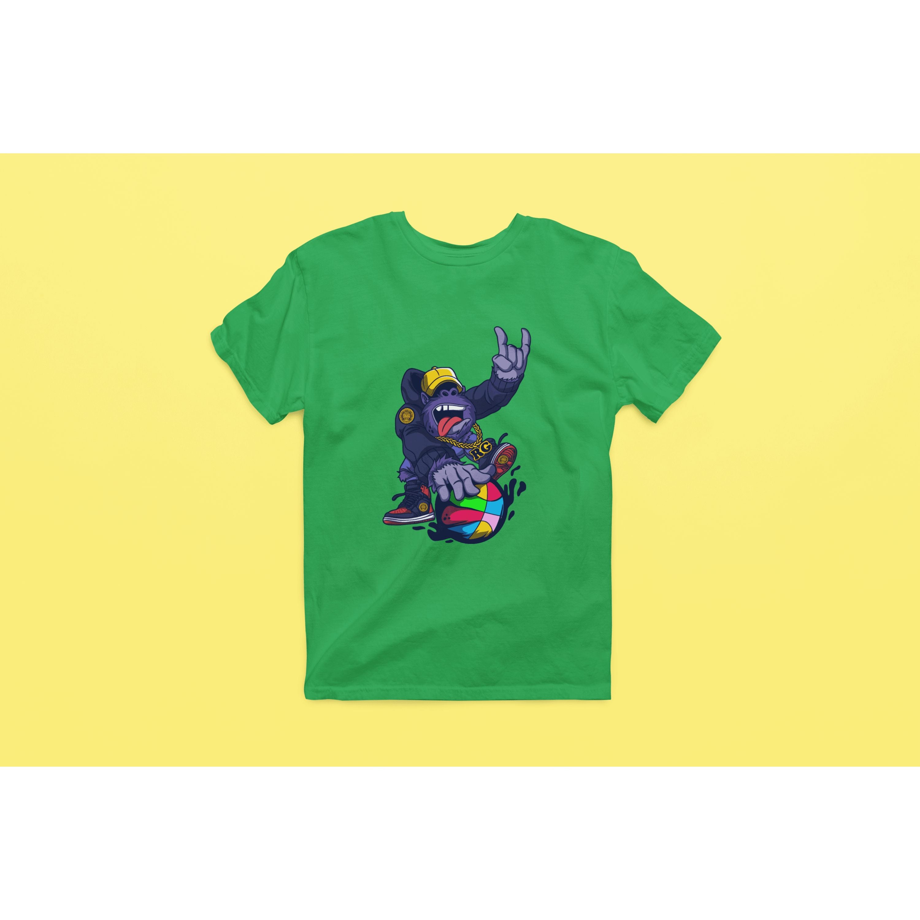"Rainbow Gorilla 'Baller' Heren T-shirt - Rainbow Gorilla Store"