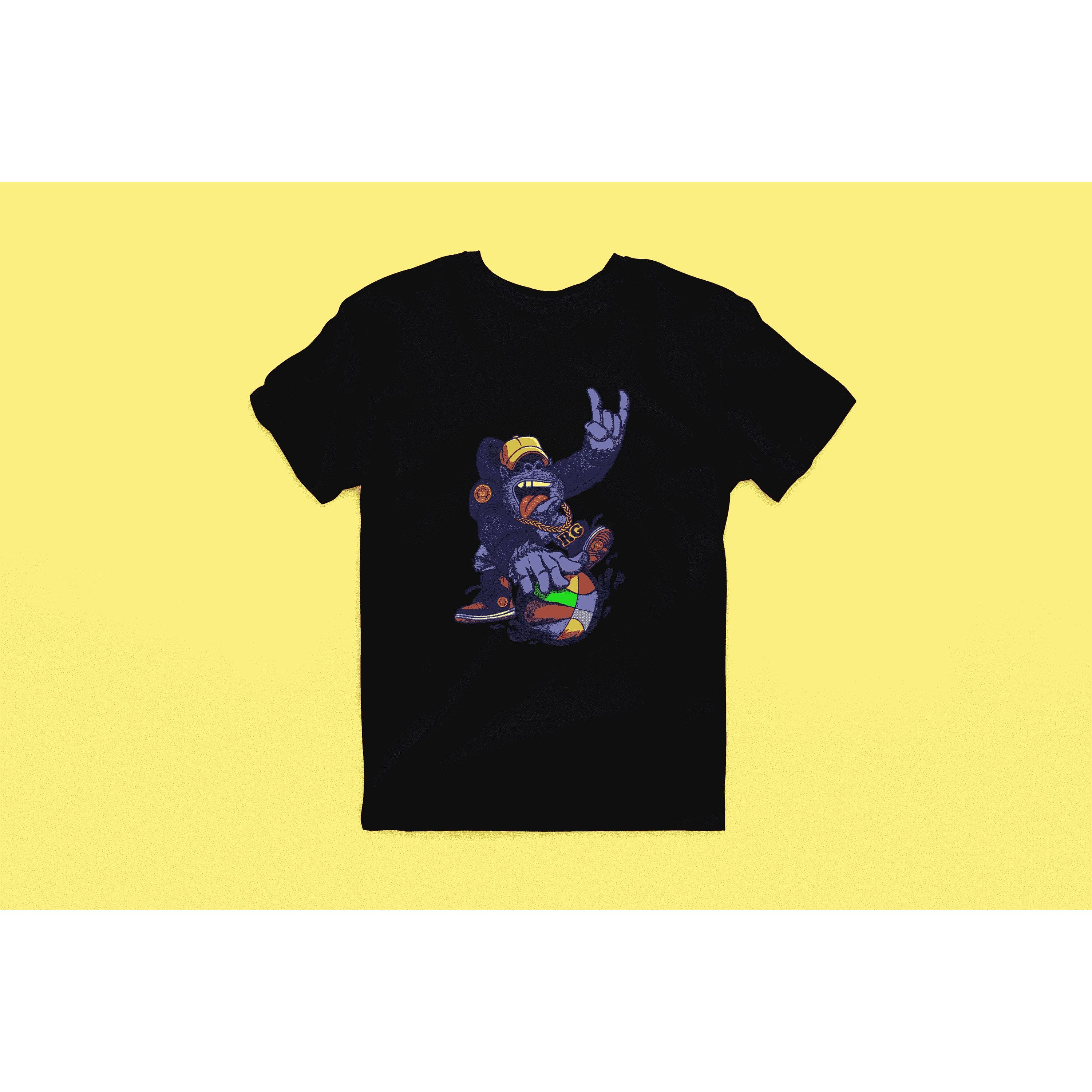 "Rainbow Gorilla 'Baller' Heren T-shirt - Rainbow Gorilla Store"