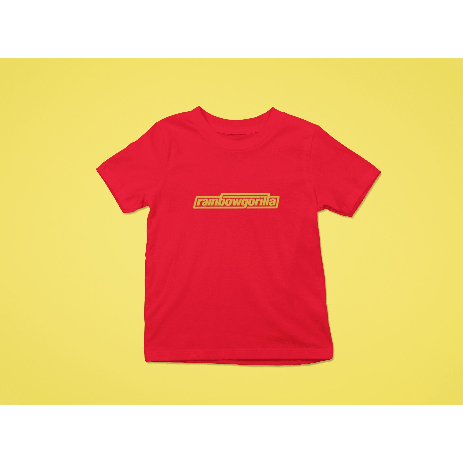 "Rainbow Gorilla ´RG Tekst Goud´ T-shirt Kids - Rainbow Gorilla Store"