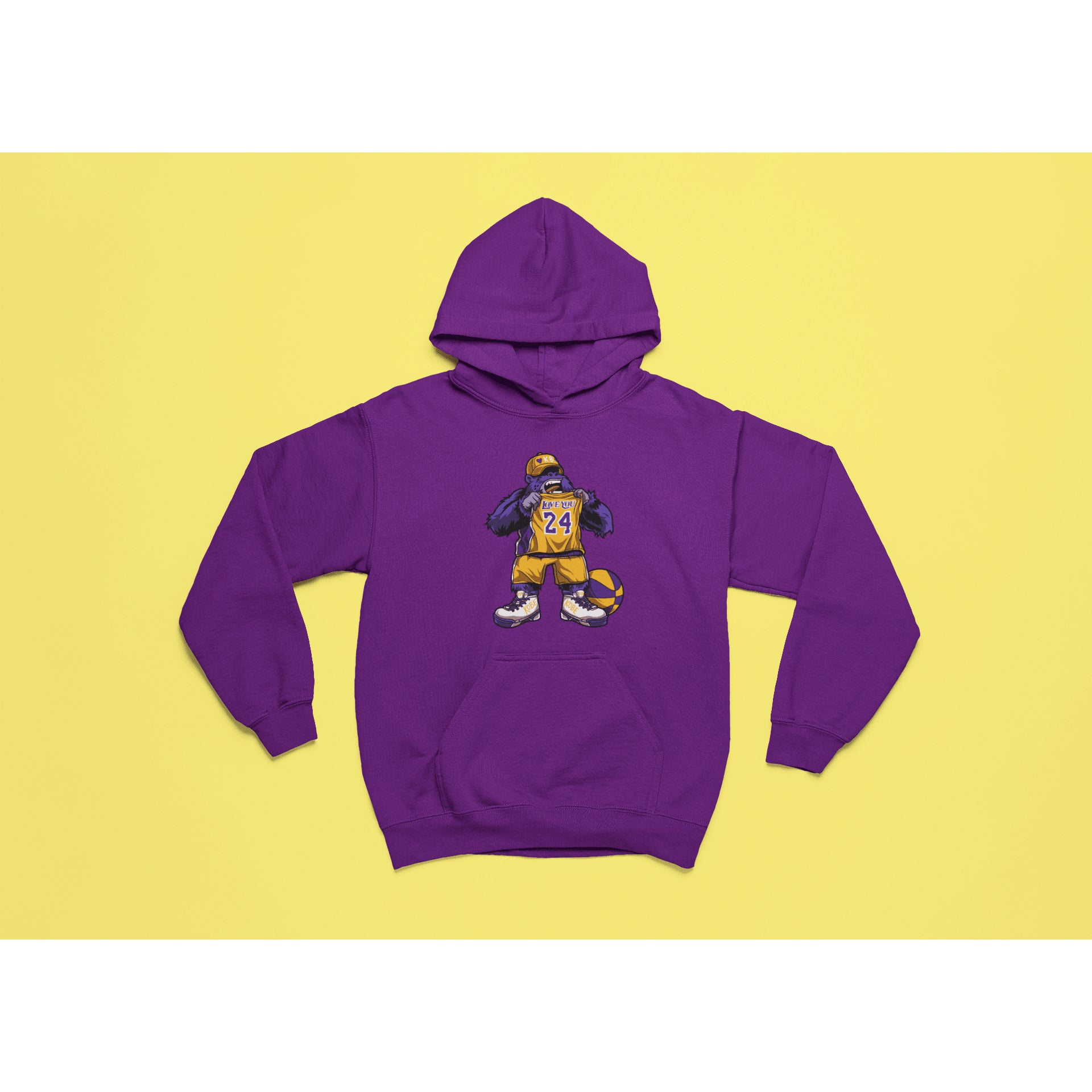 "Rainbow Gorilla 'Love You 24' Hoody Kids - Rainbow Gorilla Store"