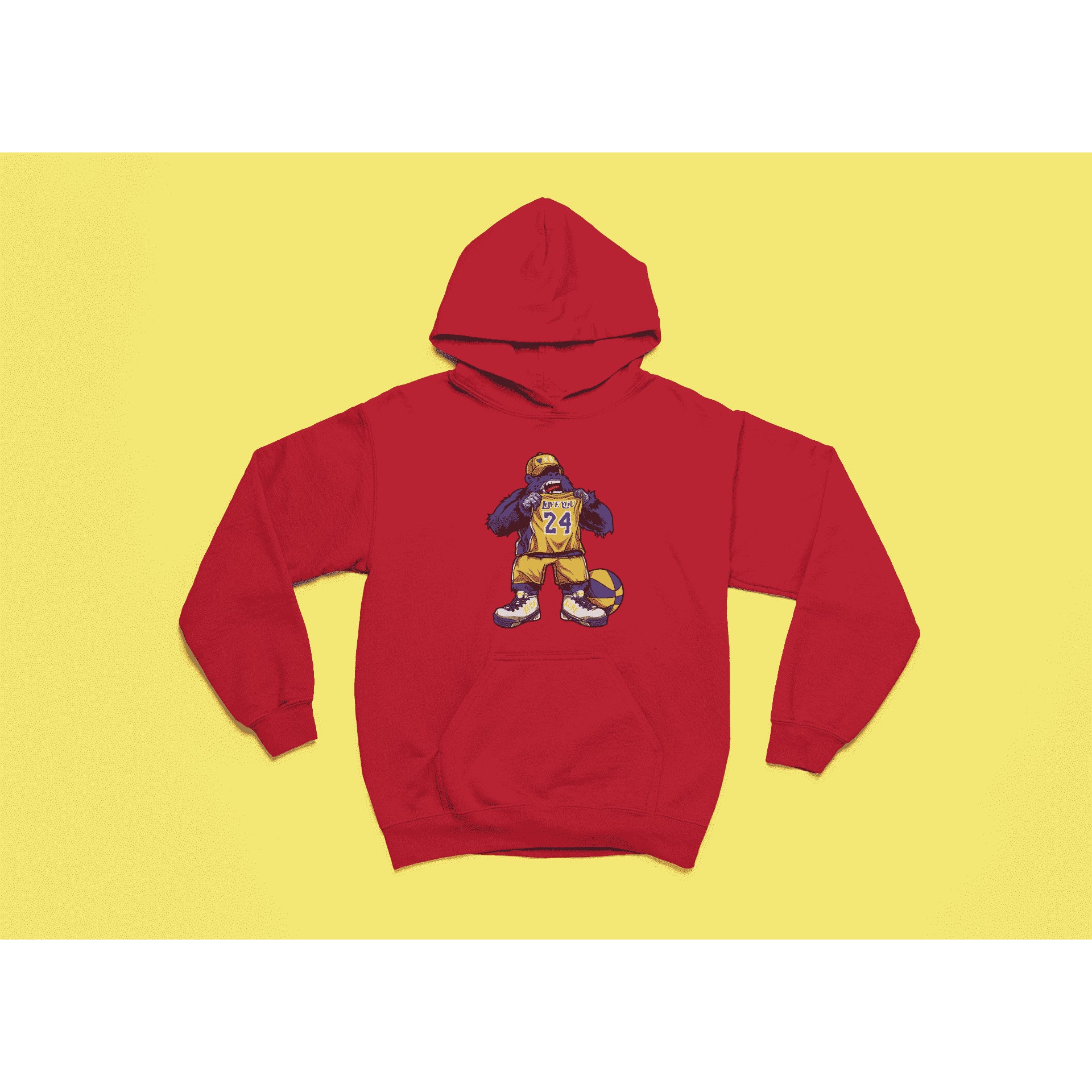 "Rainbow Gorilla 'Love You 24' Hoody Kids - Rainbow Gorilla Store"