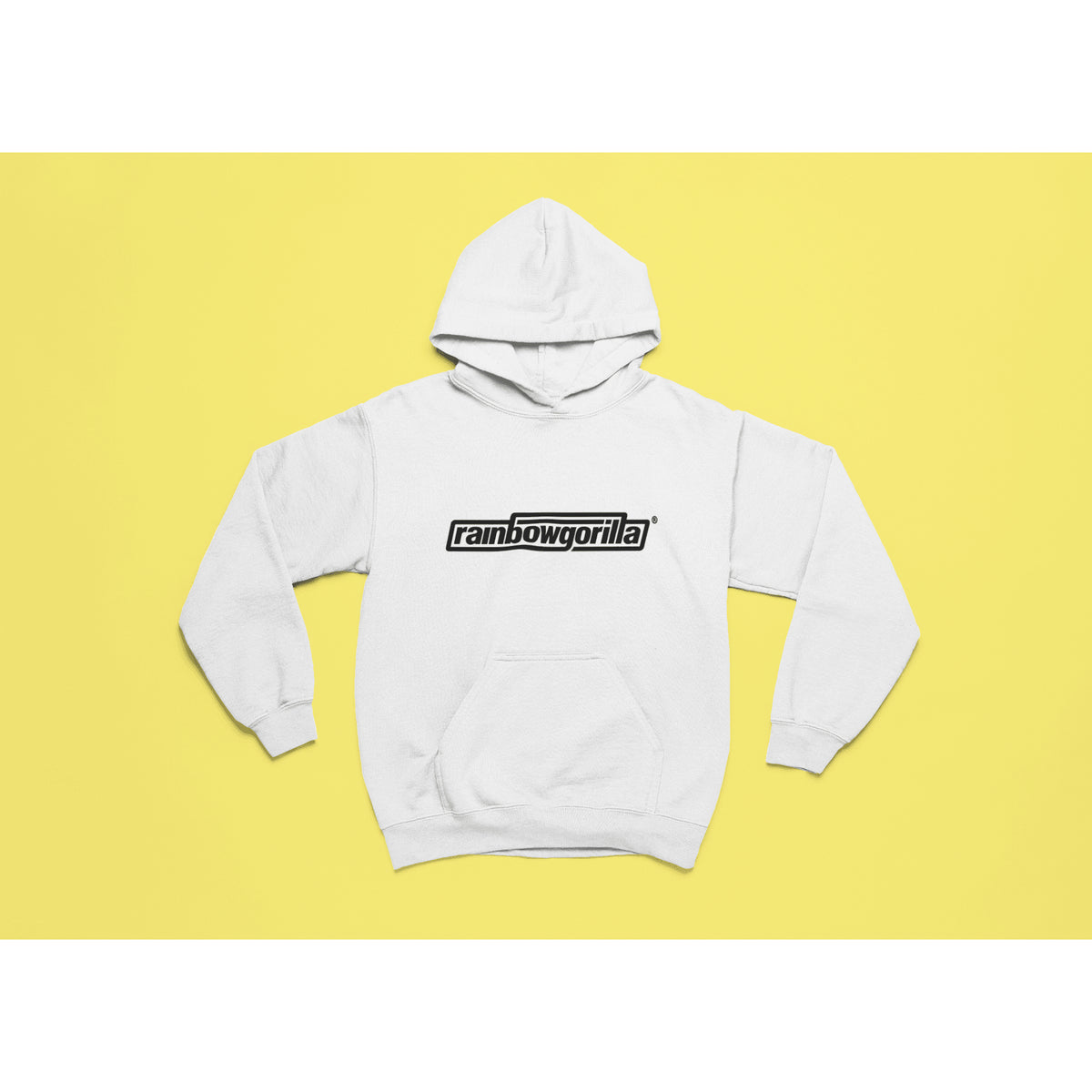 "Rainbow Gorilla 'RG Tekst Zwart' Hoody - Rainbow Gorilla Store"