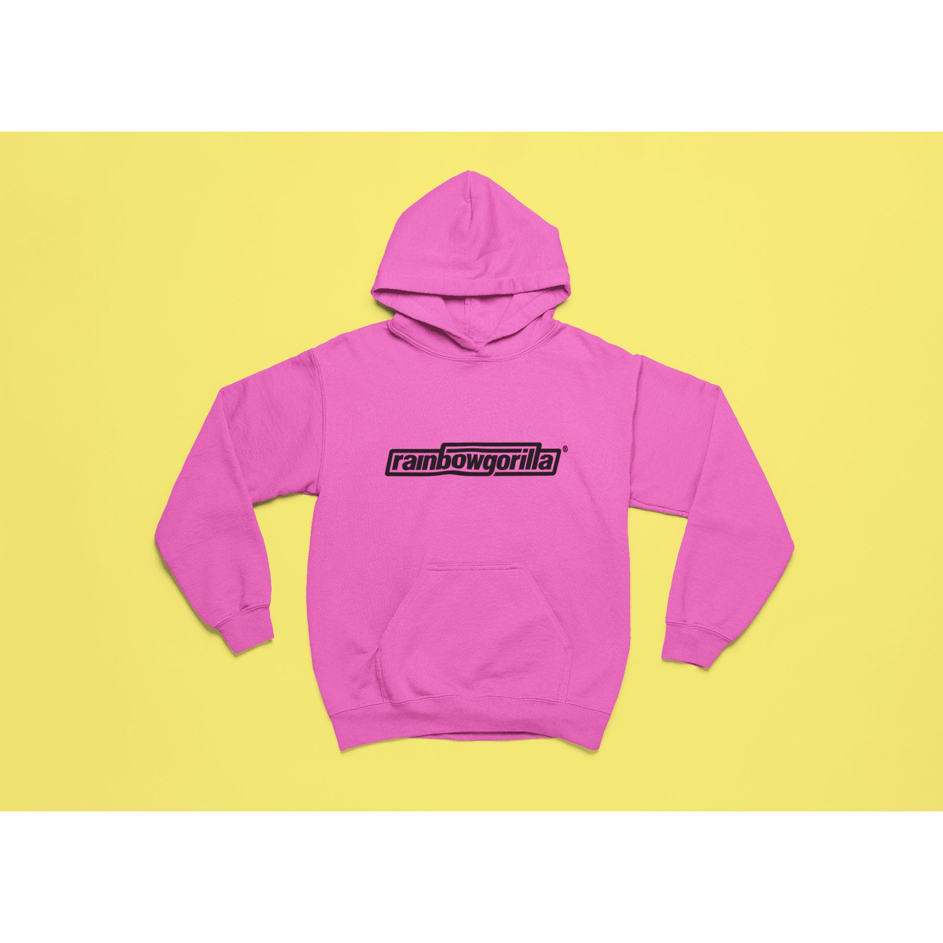 "Rainbow Gorilla 'RG Tekst Zwart' Hoody - Rainbow Gorilla Store"