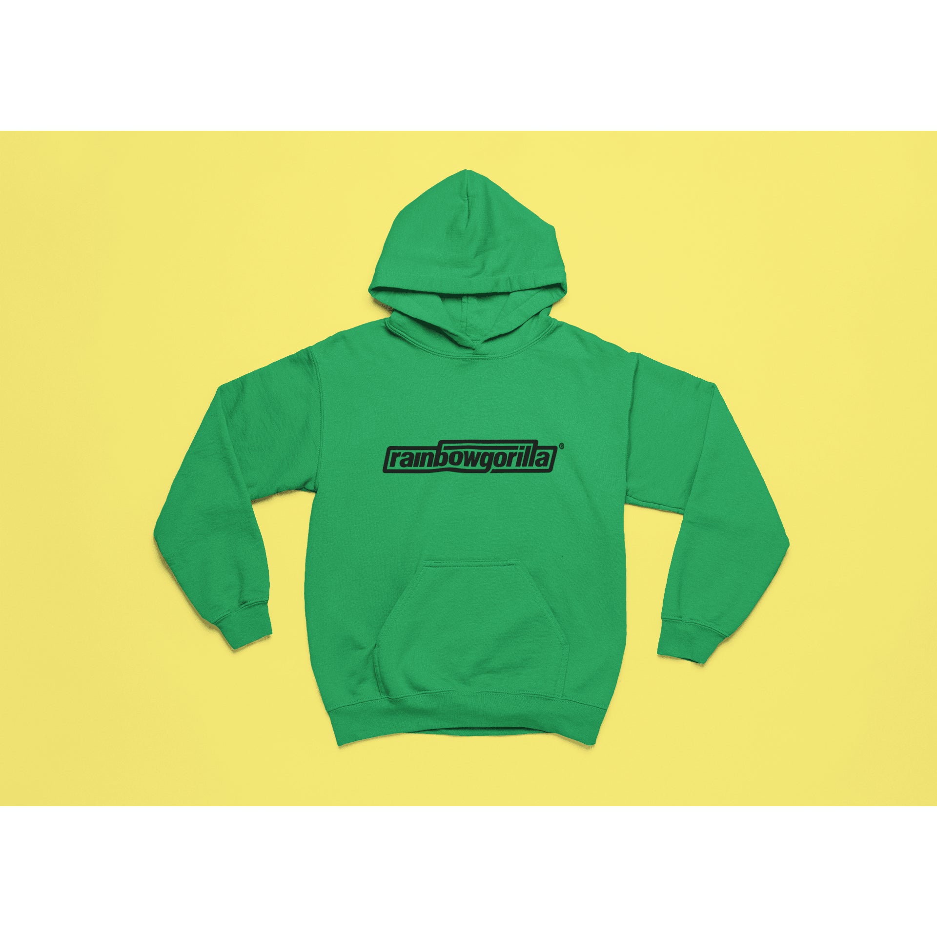 "Rainbow Gorilla 'RG Tekst Zwart' Hoody - Rainbow Gorilla Store"