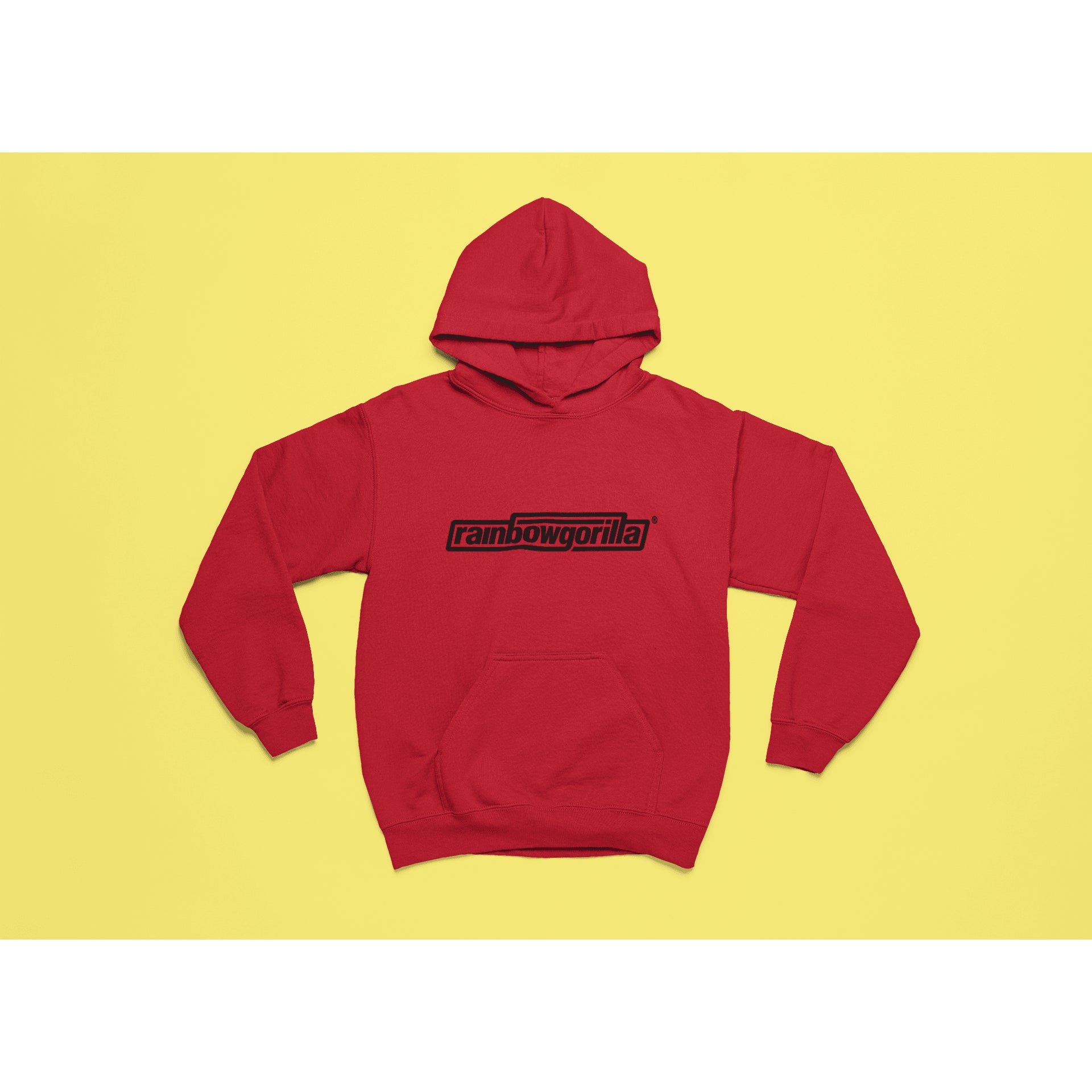 "Rainbow Gorilla 'RG Tekst Zwart' Hoody - Rainbow Gorilla Store"