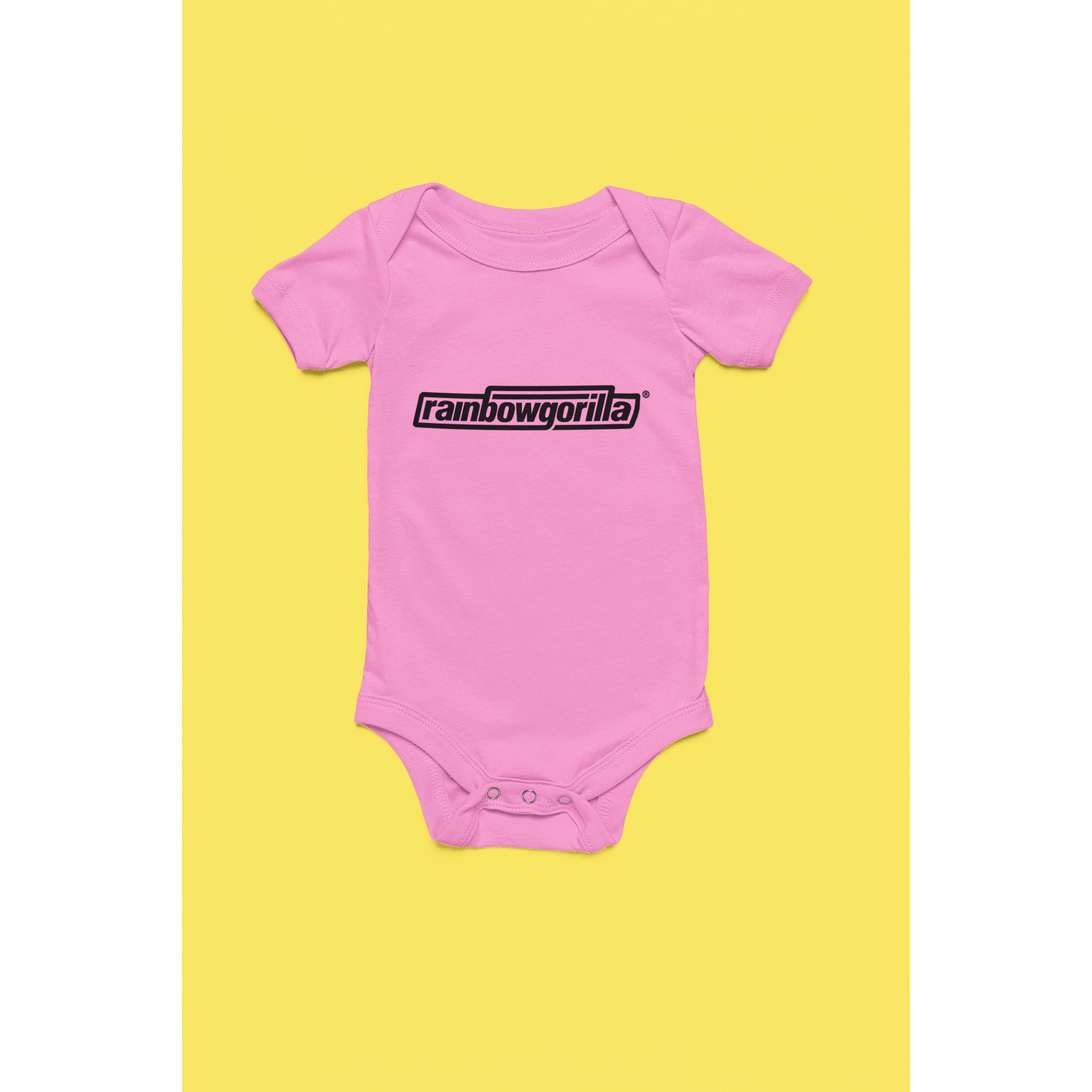 "Rainbow Gorilla ´RG Tekst Zwart´ Romper - Rainbow Gorilla Store"