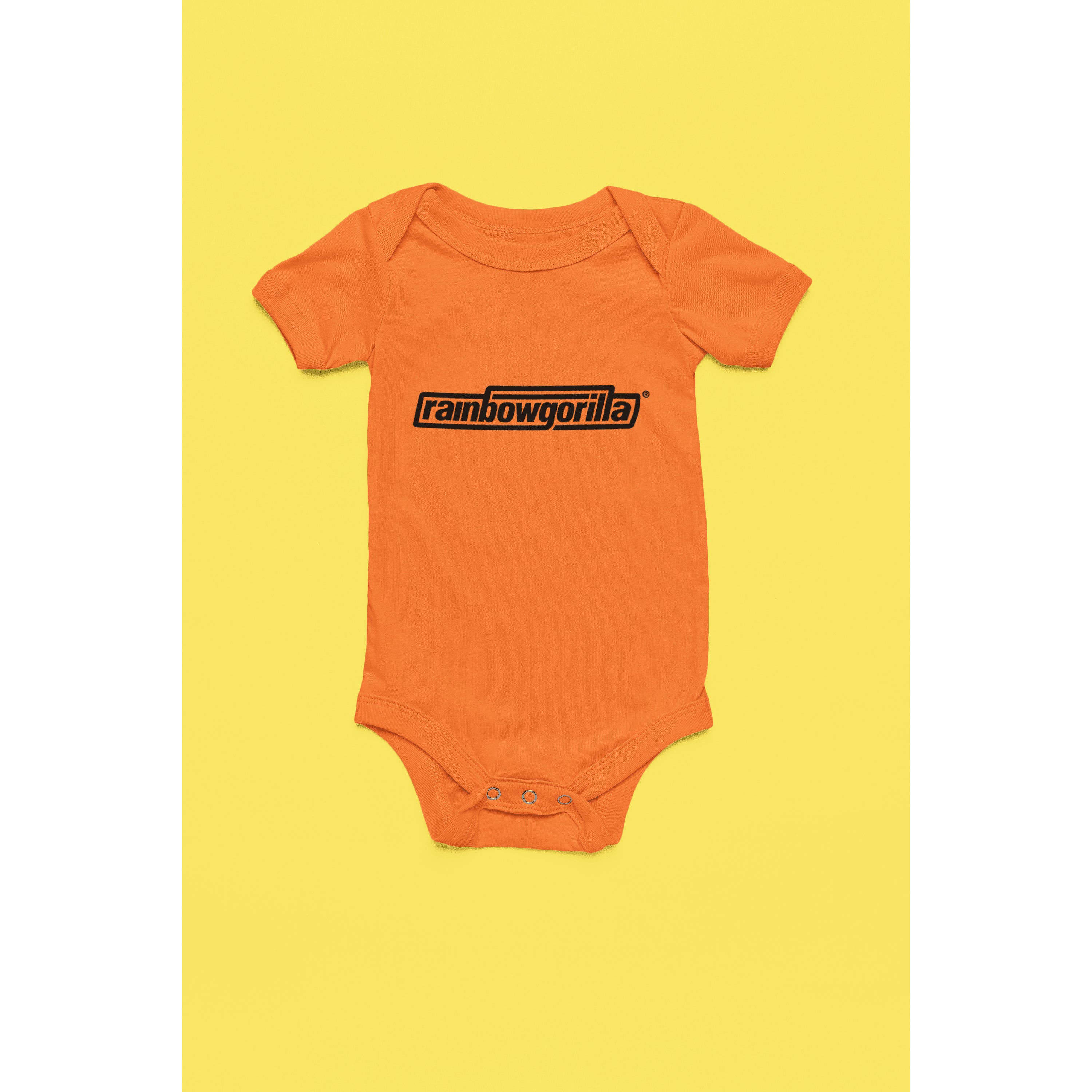 "Rainbow Gorilla ´RG Tekst Zwart´ Romper - Rainbow Gorilla Store"