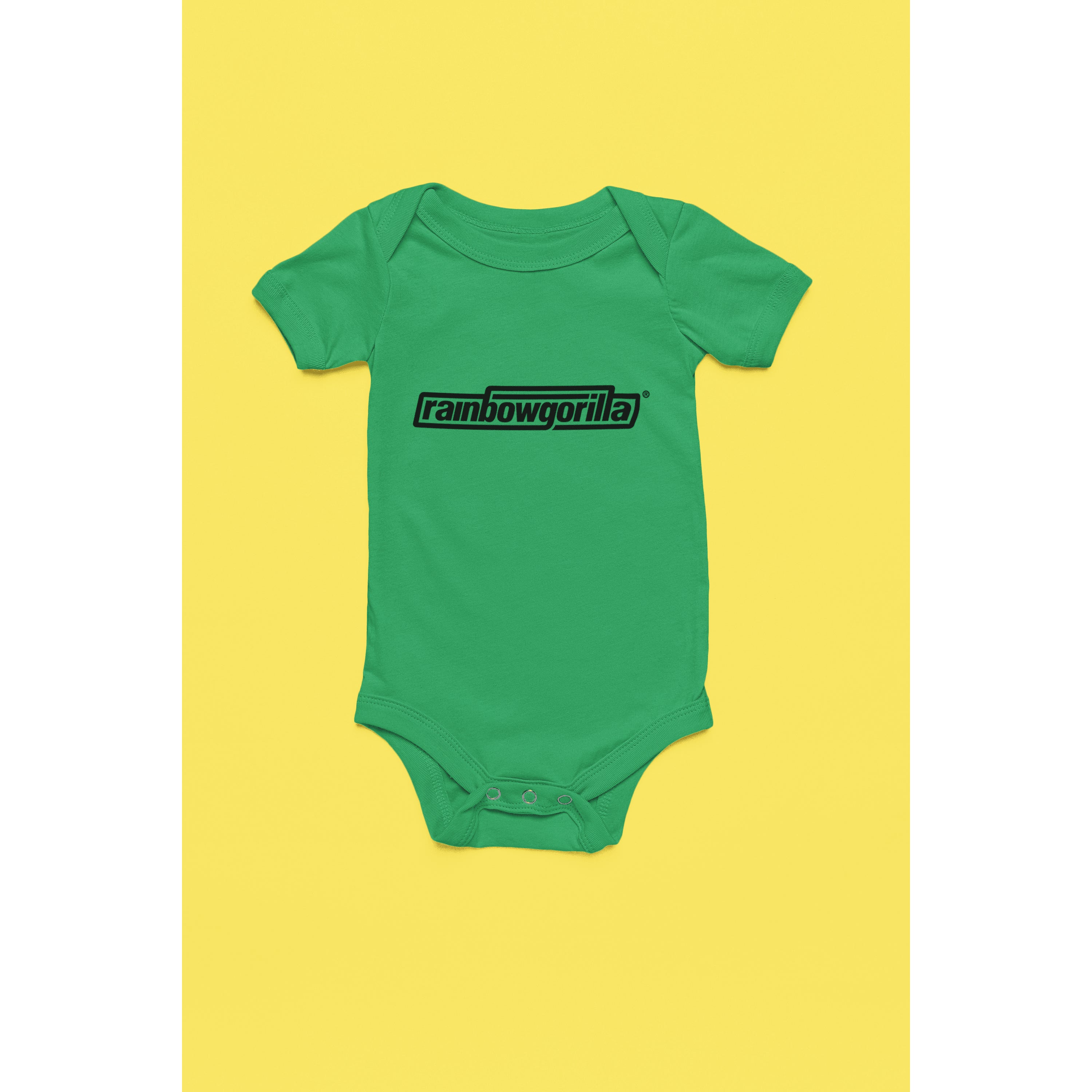 "Rainbow Gorilla ´RG Tekst Zwart´ Romper - Rainbow Gorilla Store"